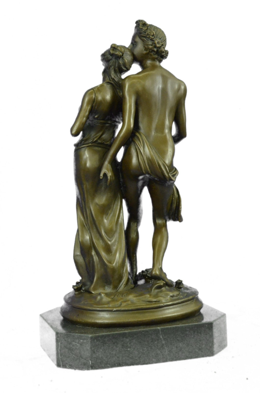 Christmas Perfect Gift Handcrafted Detailed Couple Bronze Sculpture Figurine