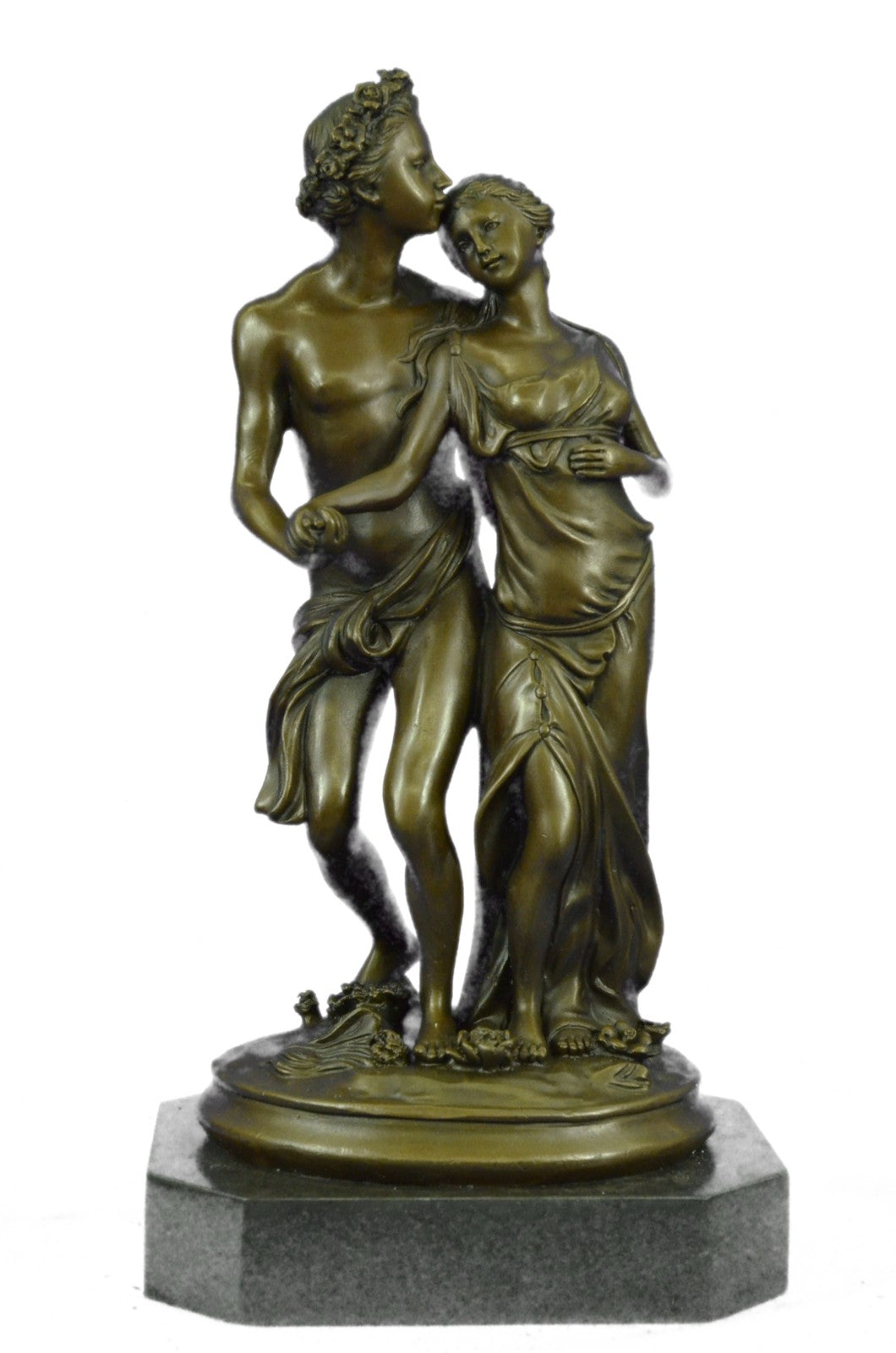 Christmas Perfect Gift Handcrafted Detailed Couple Bronze Sculpture Figurine