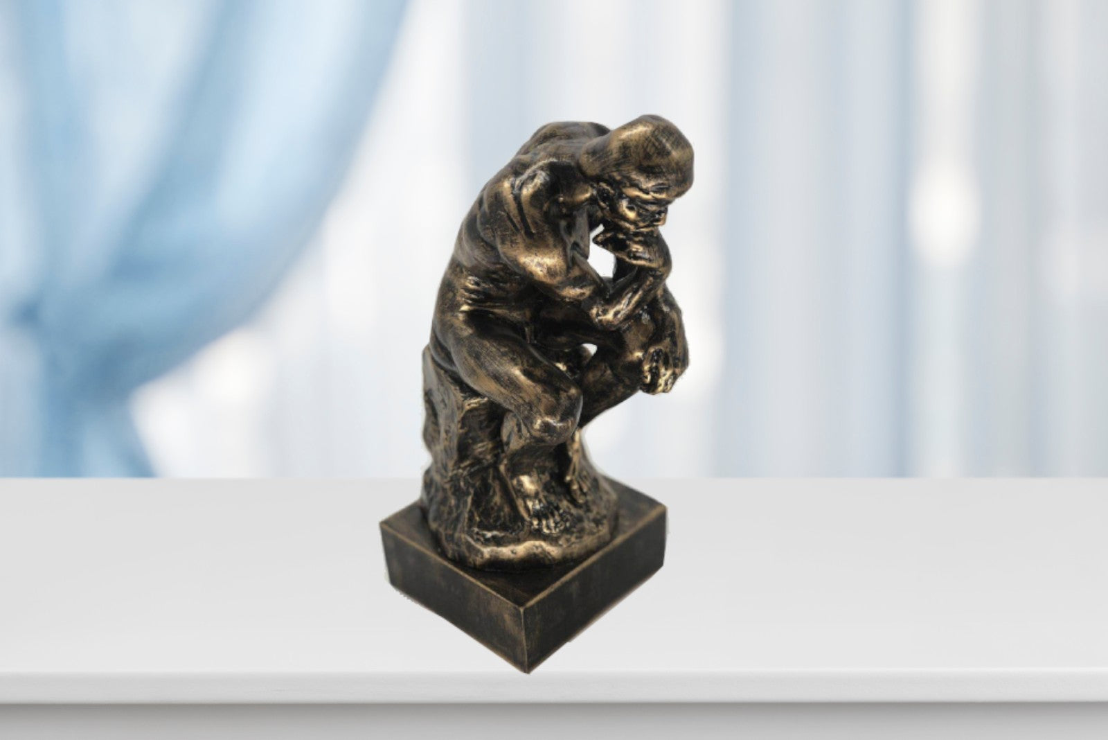 NEW THE THINKER by Rodin STATUE Light BRONZE EUROPEAN ART SCULPTURE FIGURE Gift