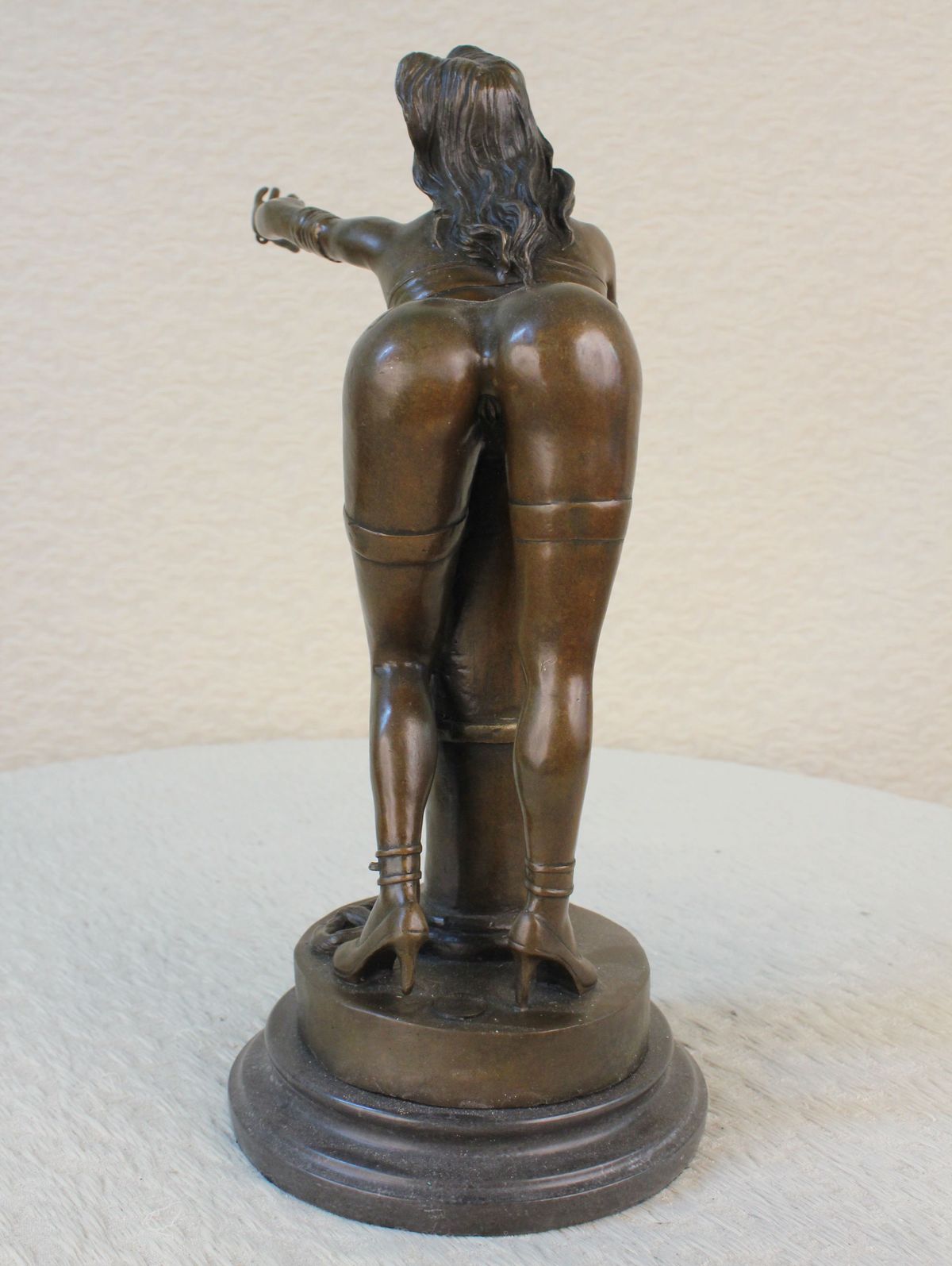 Handcrafted bronze sculpture SALE Base Marble On Bonze Female Erotic Nude
