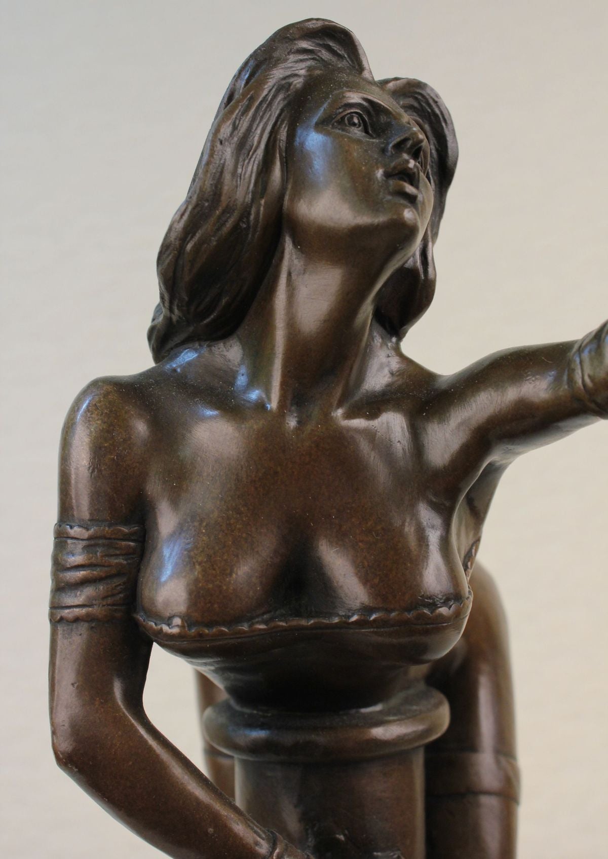 Handcrafted bronze sculpture SALE Base Marble On Bonze Female Erotic Nude
