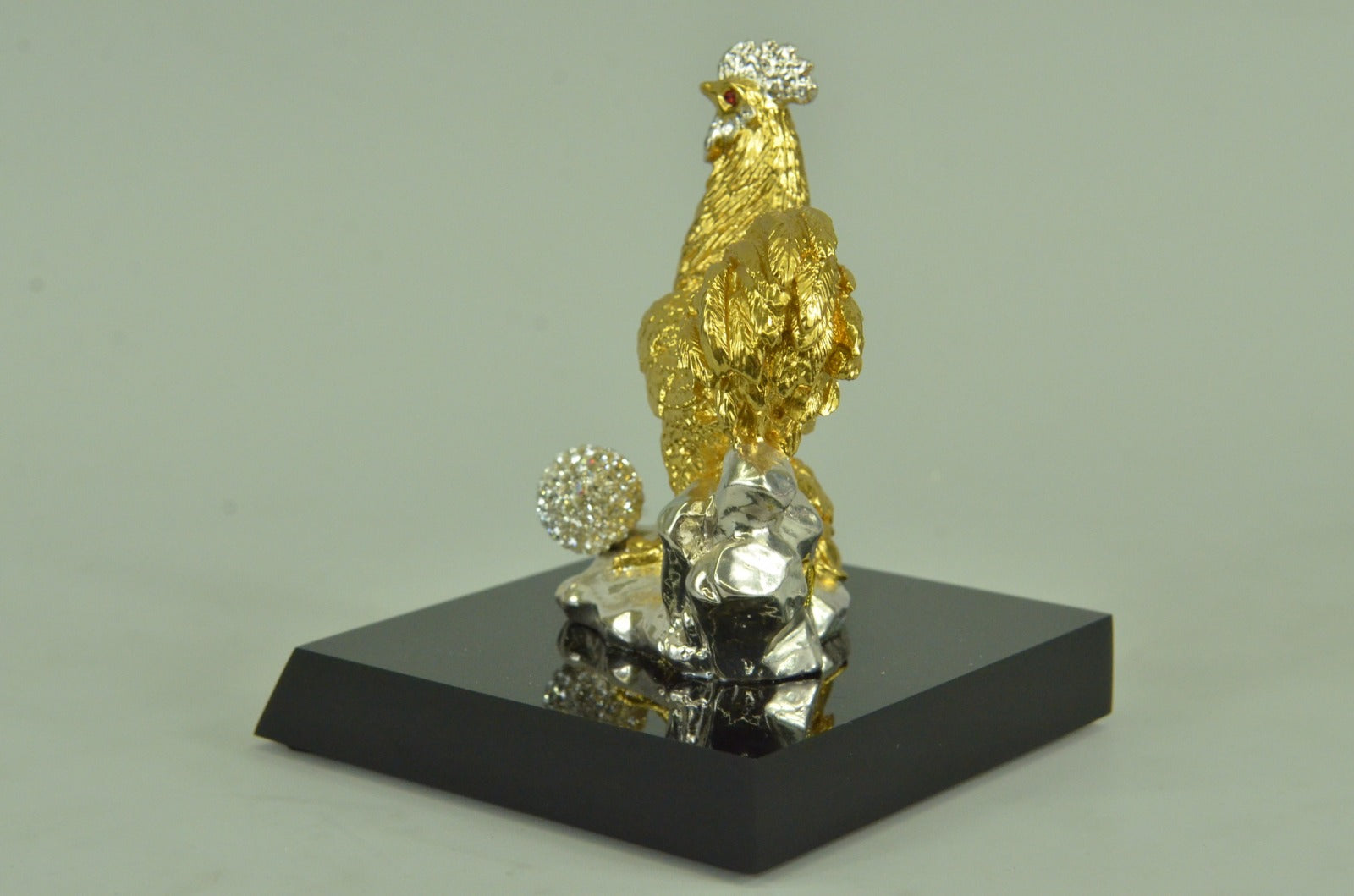 Chinese Bronze Wealth Fengshui Zodiac Year Rooster Cock Statue Sculpture Figure