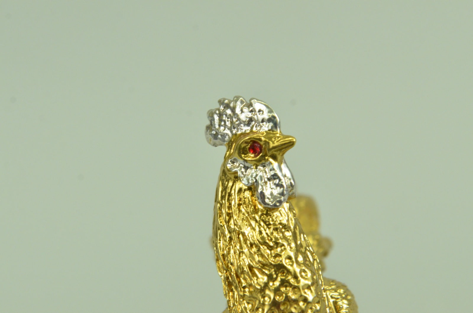 Chinese Bronze Wealth Fengshui Zodiac Year Rooster Cock Statue Sculpture Figure