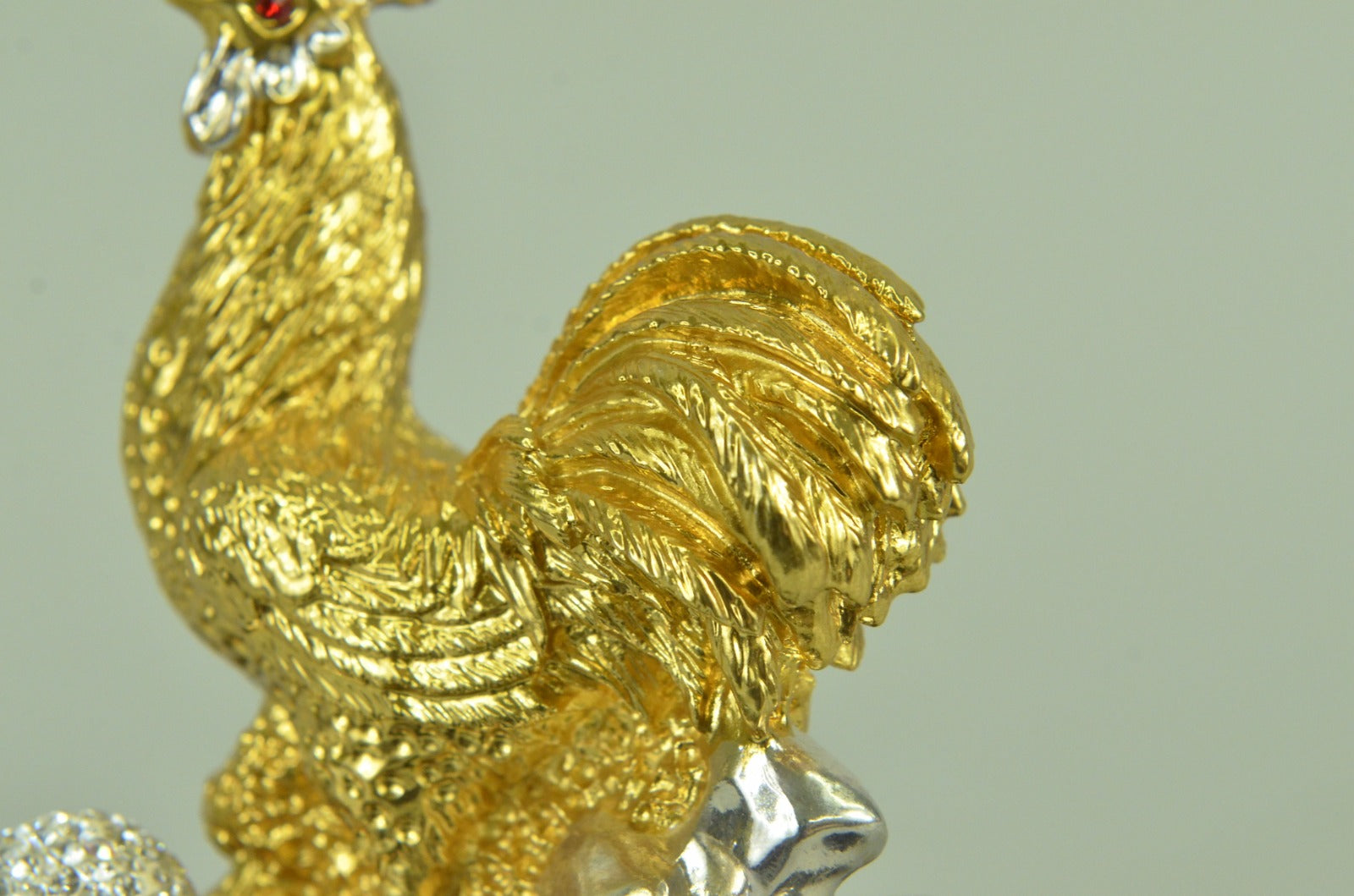 Chinese Bronze Wealth Fengshui Zodiac Year Rooster Cock Statue Sculpture Figure