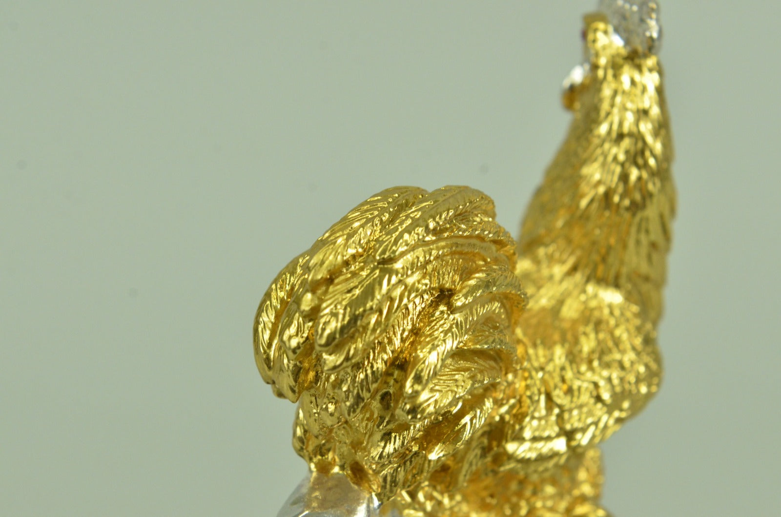 Chinese Bronze Wealth Fengshui Zodiac Year Rooster Cock Statue Sculpture Figure