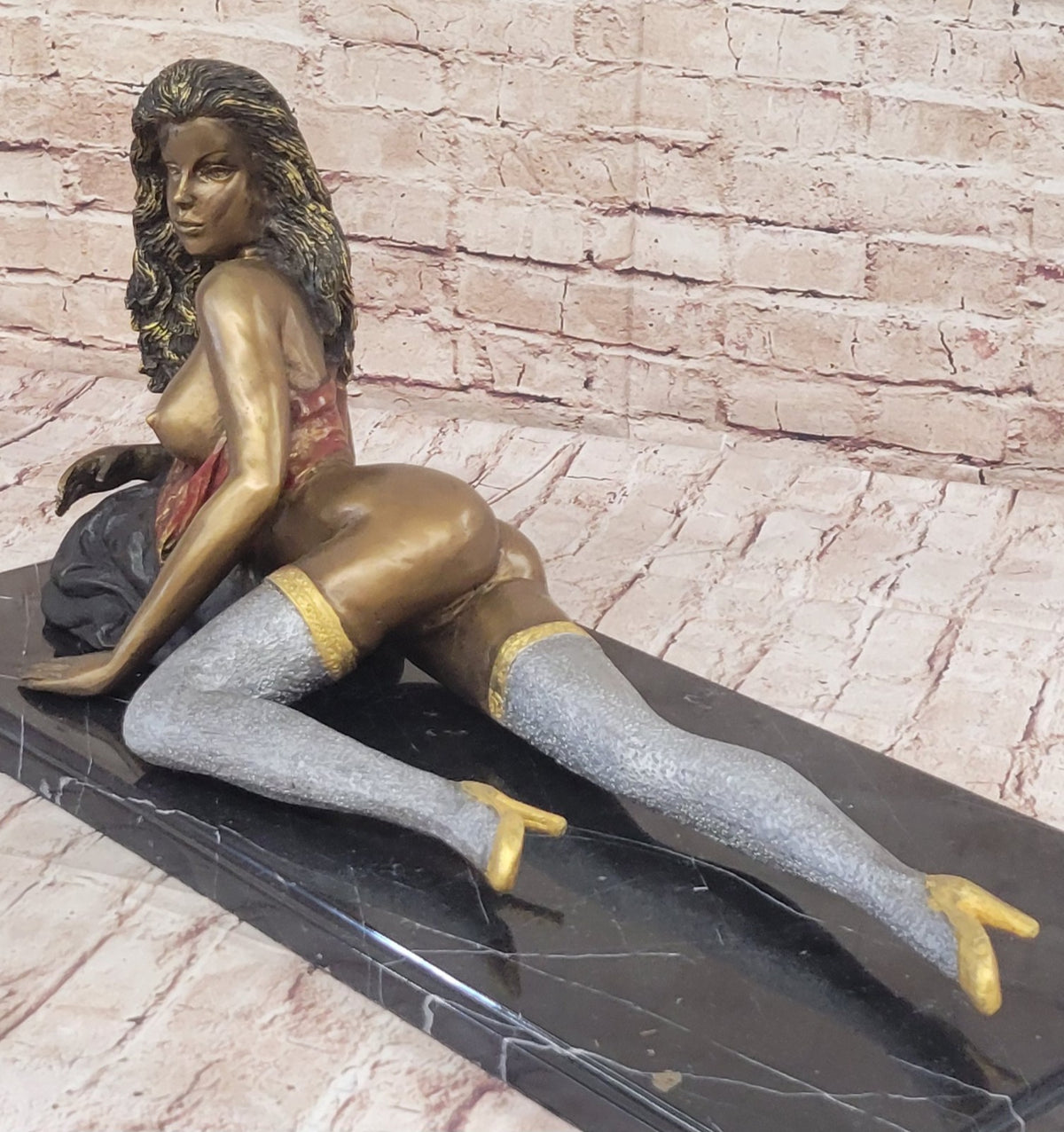Signed and Numbered Bronze Nude Woman Figurine: Limited Edition Figurine