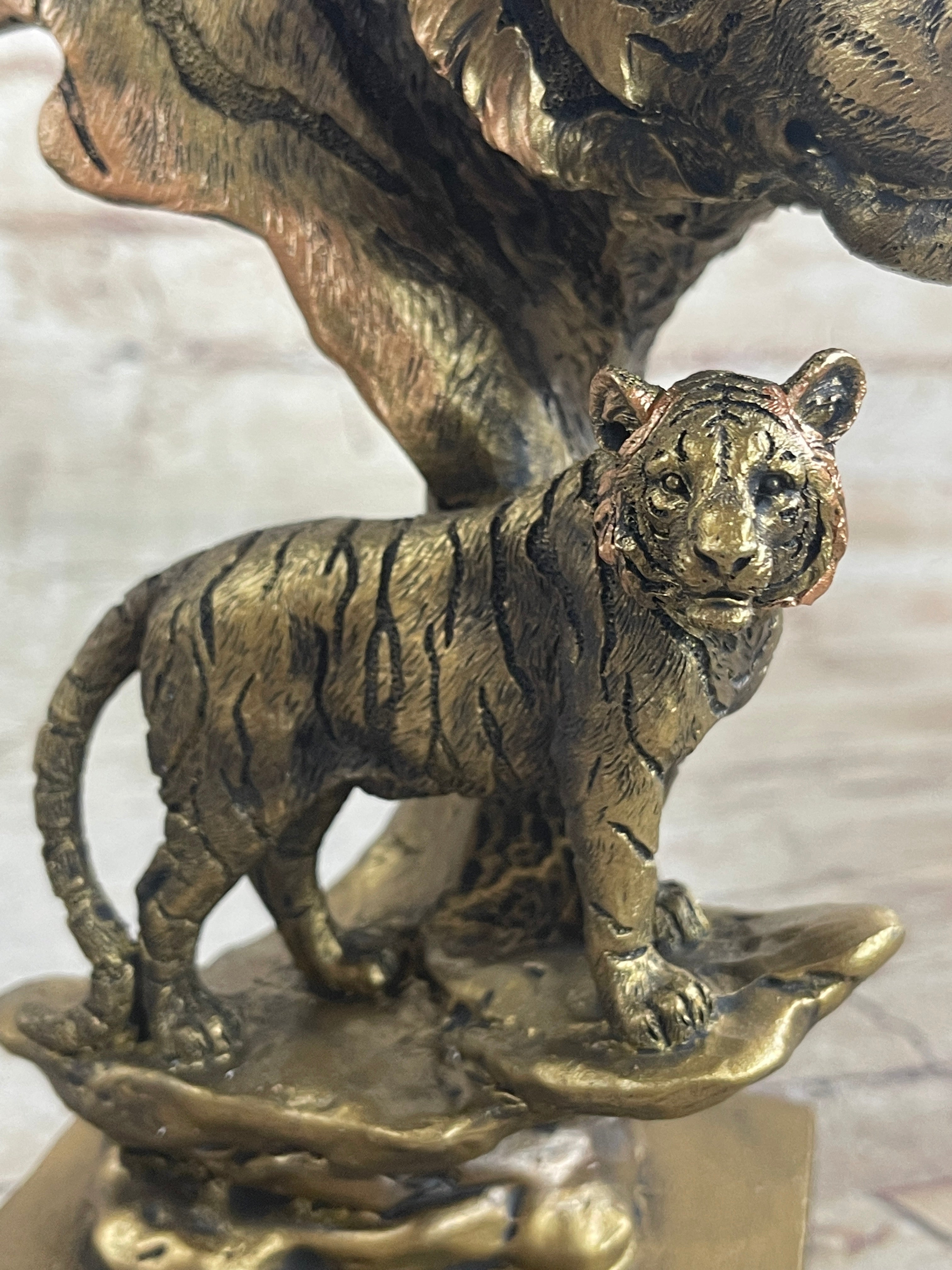 9" Lion Lions Head Statue - Bronze Finished Sculpture Classic Artwork Statue