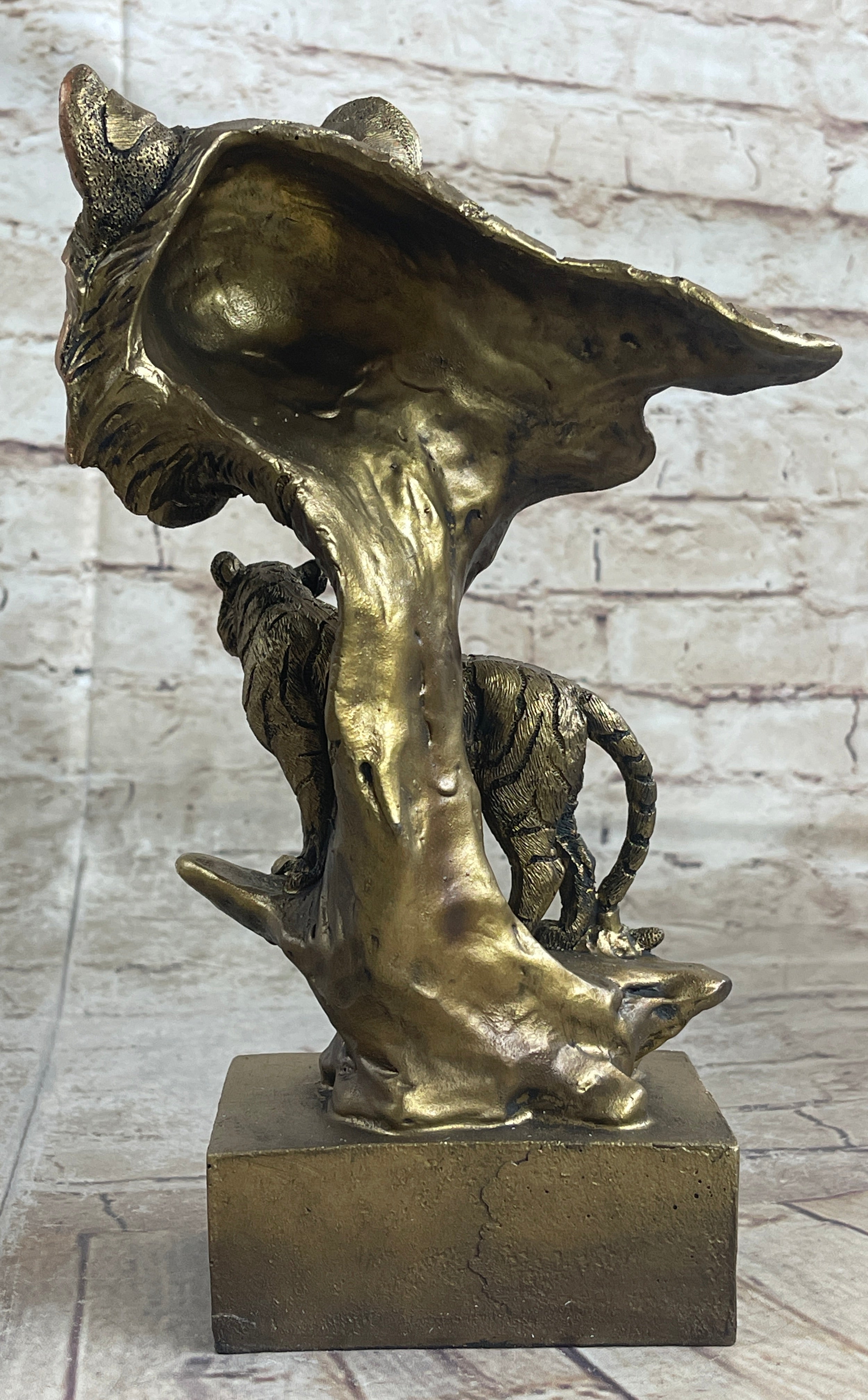 9" Lion Lions Head Statue - Bronze Finished Sculpture Classic Artwork Statue