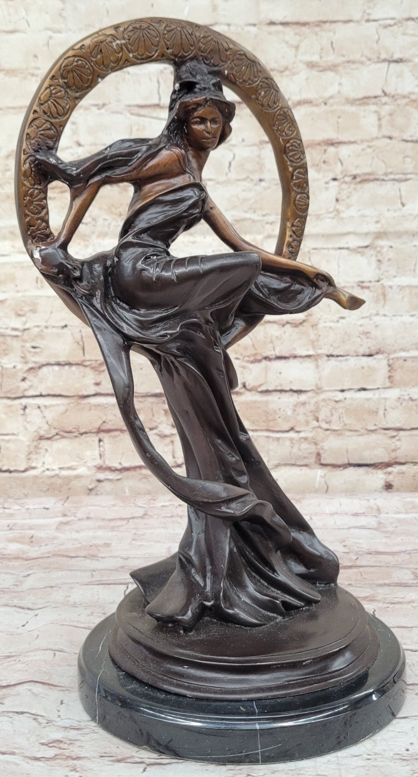 Handcrafted bronze sculpture SALE Ring Bliss With Goddess Dream Collector Edition