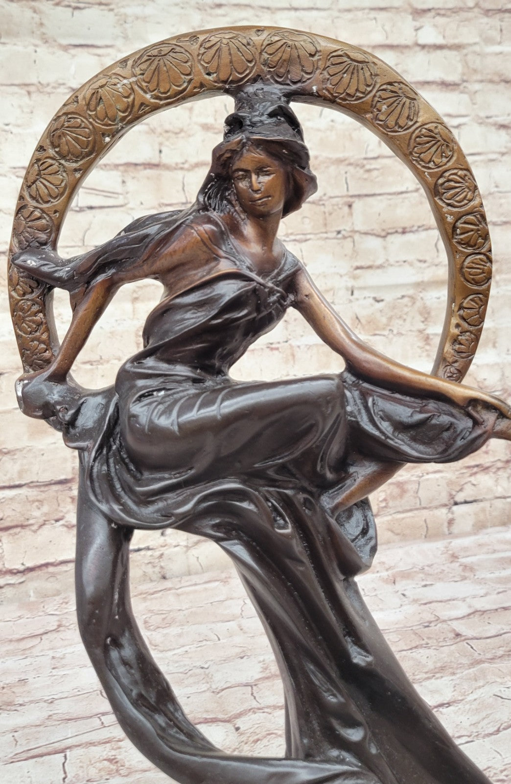 Handcrafted bronze sculpture SALE Ring Bliss With Goddess Dream Collector Edition