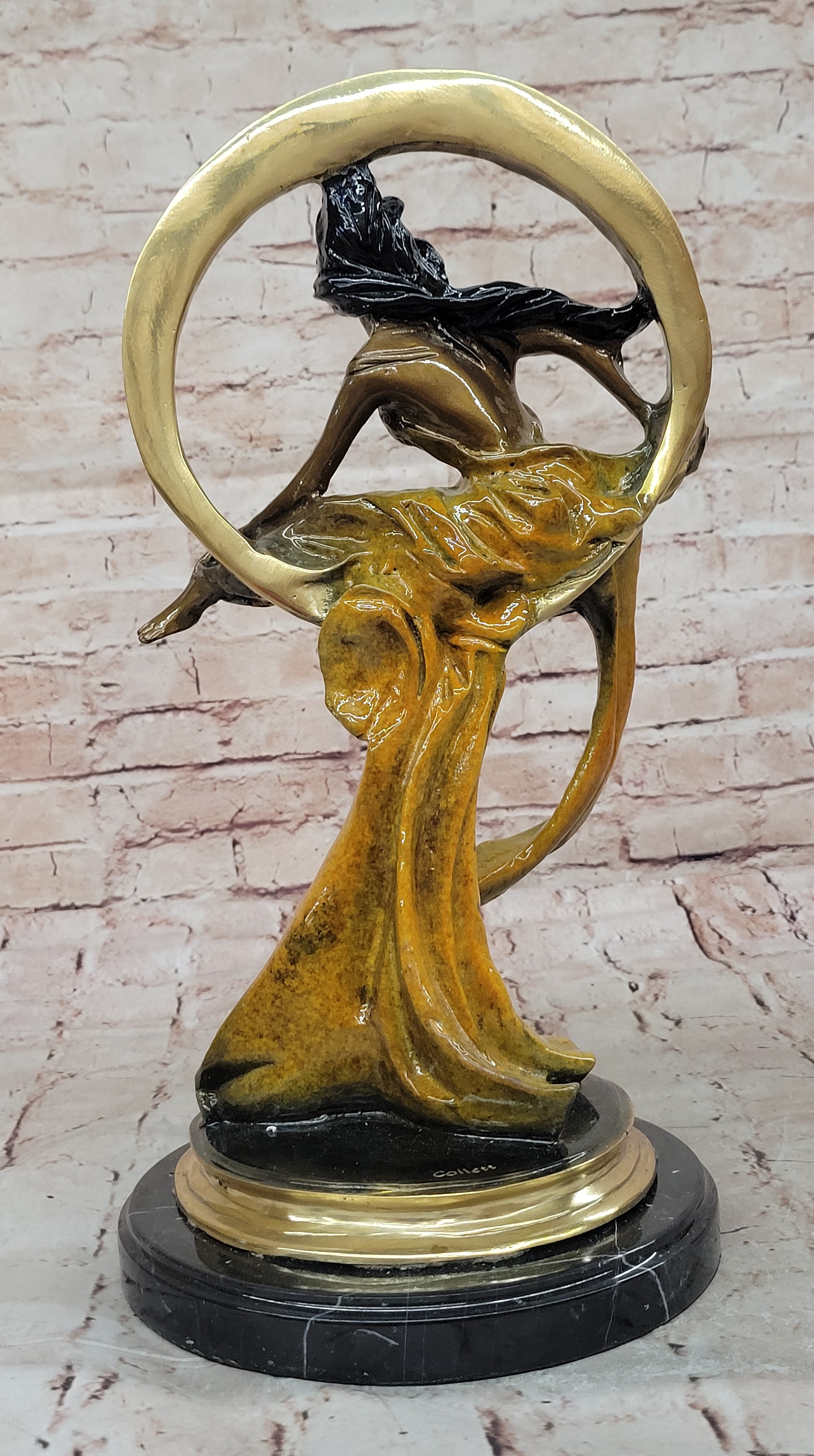 Bronze Venus Goddess of Love Sculpture Signed Collett Museum Quality Fine Art