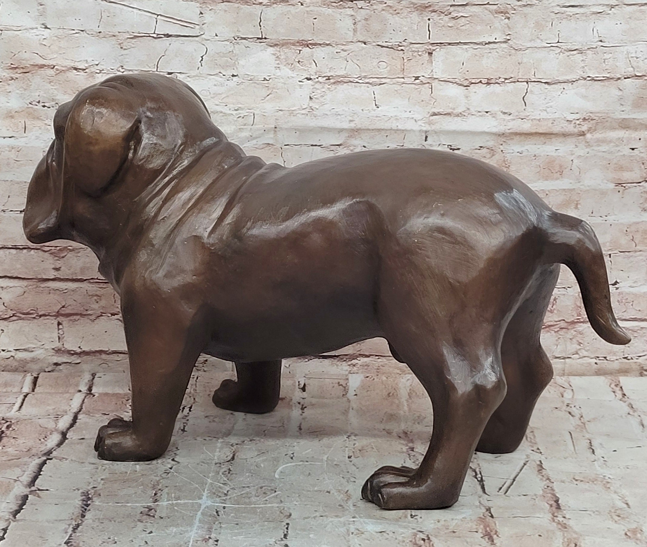 Art Deco Large Indoor/outdoor Bulldog Classic Dog Bronze Sculpture Figurine Sale