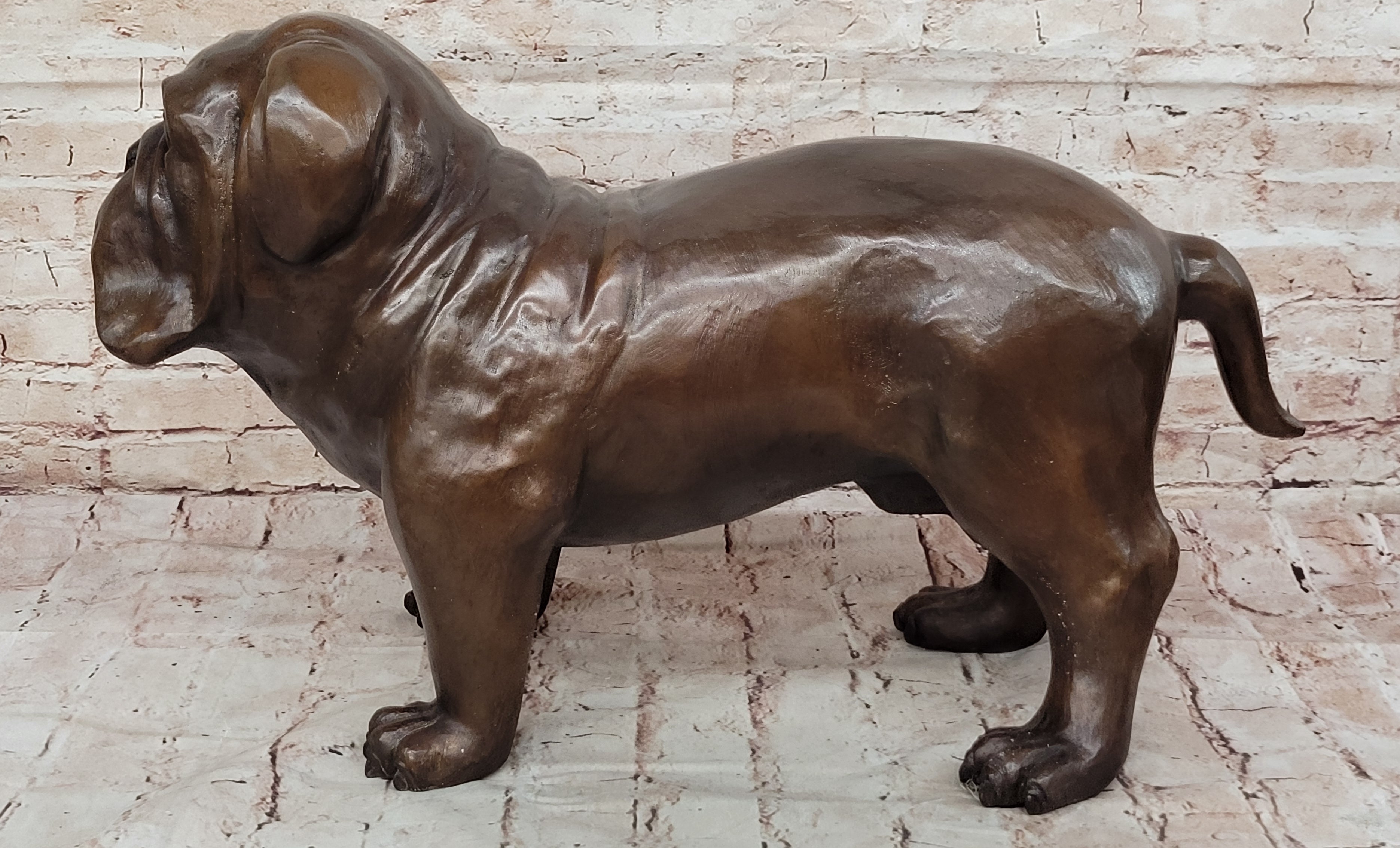 Art Deco Large Indoor/outdoor Bulldog Classic Dog Bronze Sculpture Figurine Sale