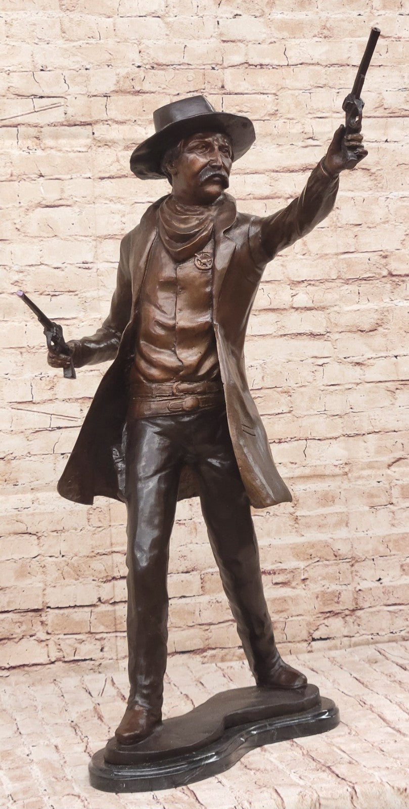 Russell`s Wyatt Earp Bronze Sculpture: Two Gun Shooter Collector Edition