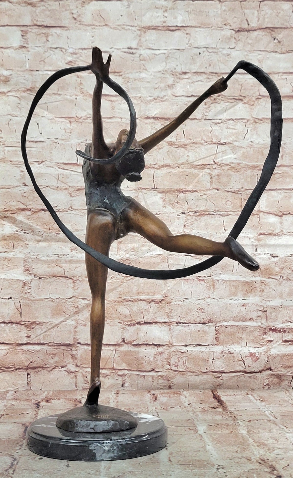 Statue gymnaste danseur de bronze sculpture figurine 55 cm Home Decoration Decor
