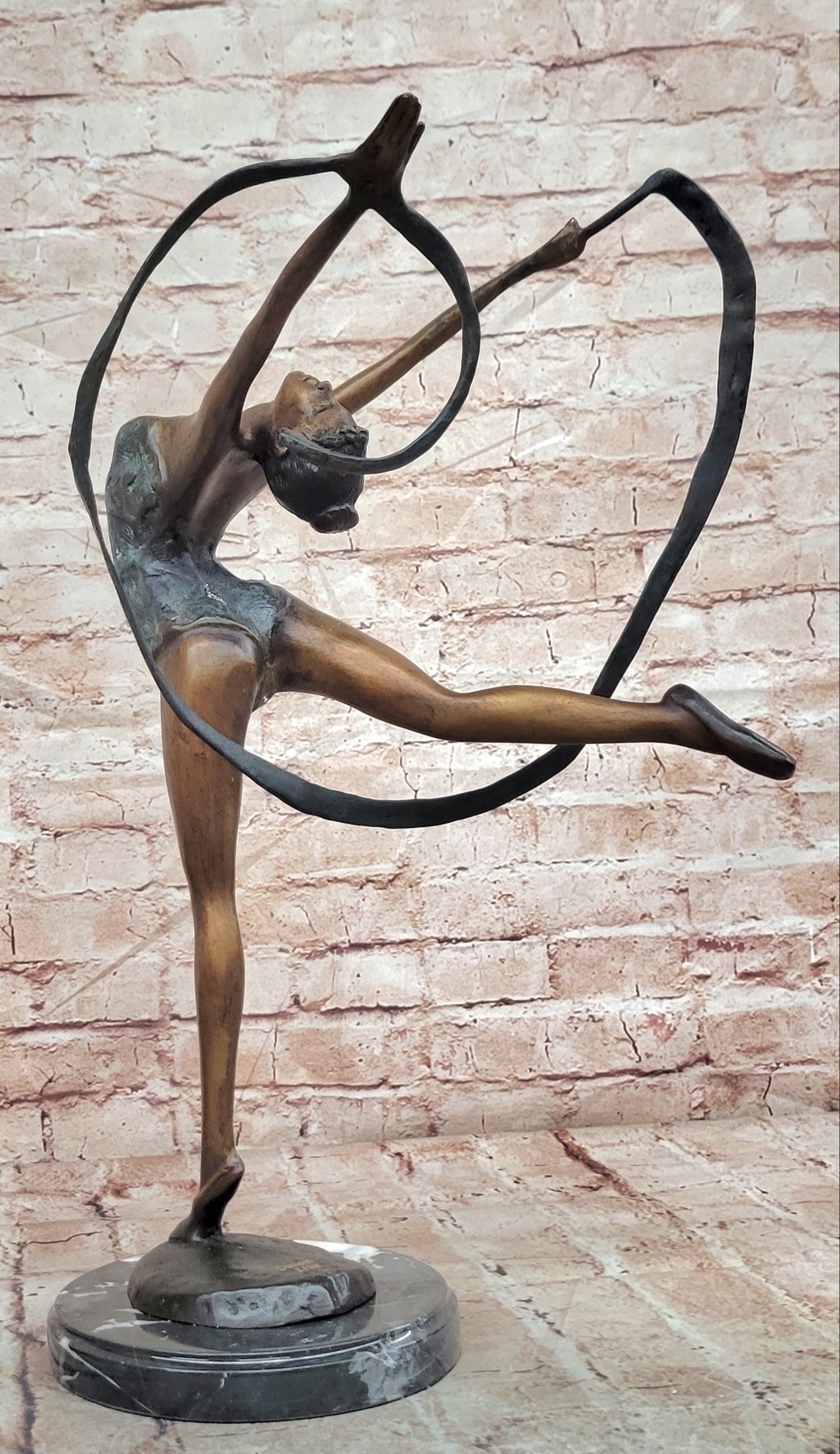 Statue gymnaste danseur de bronze sculpture figurine 55 cm Home Decoration Decor