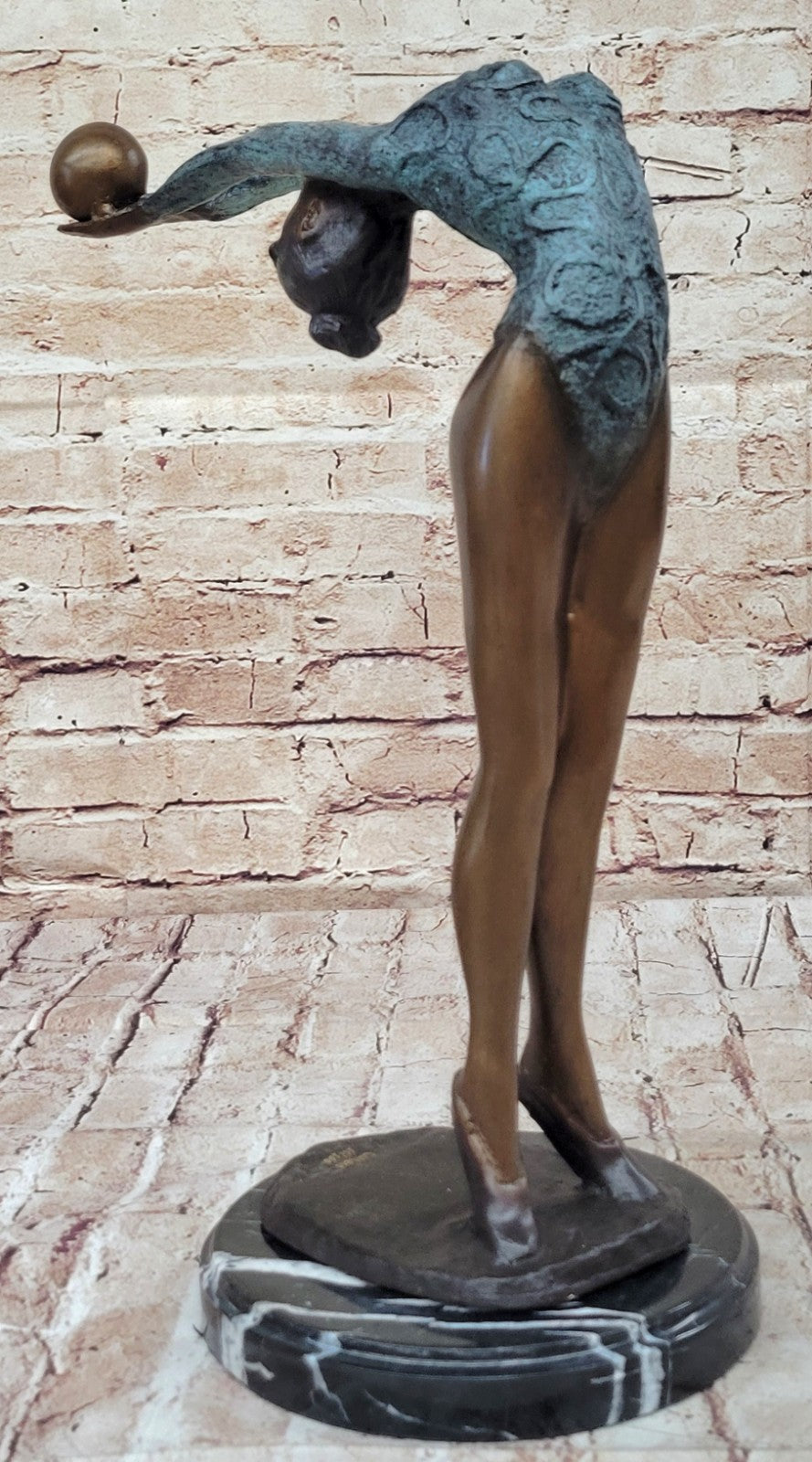 Stunning Collett Swiss Artist Nick Gymnast Woman Bronze Statue LTD EDTION