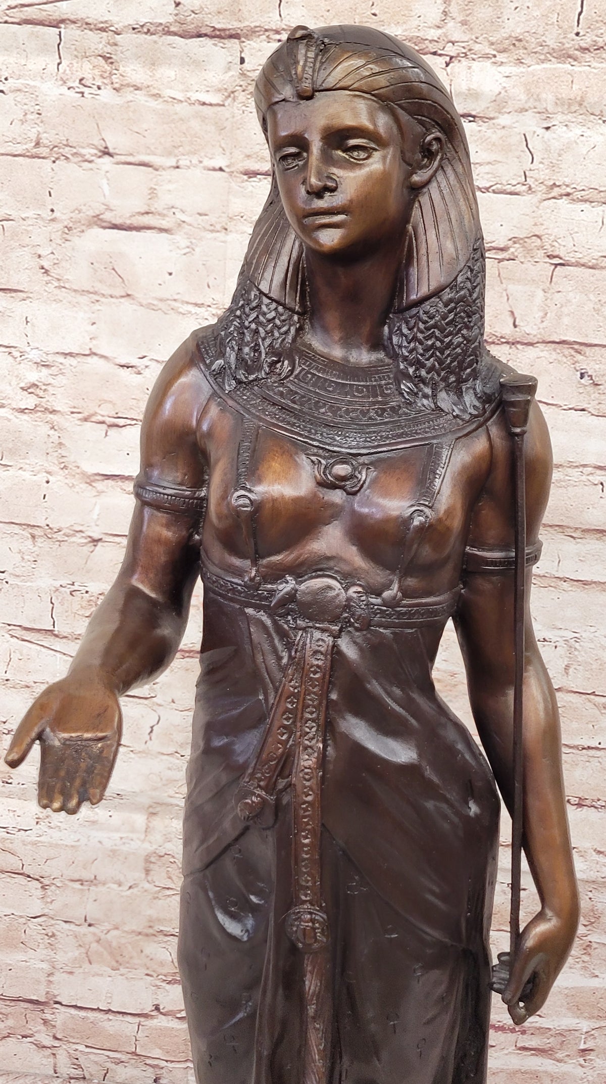 Collectible 34" Egyptian Queen of The Classic Bronze Masterpiece Artwork