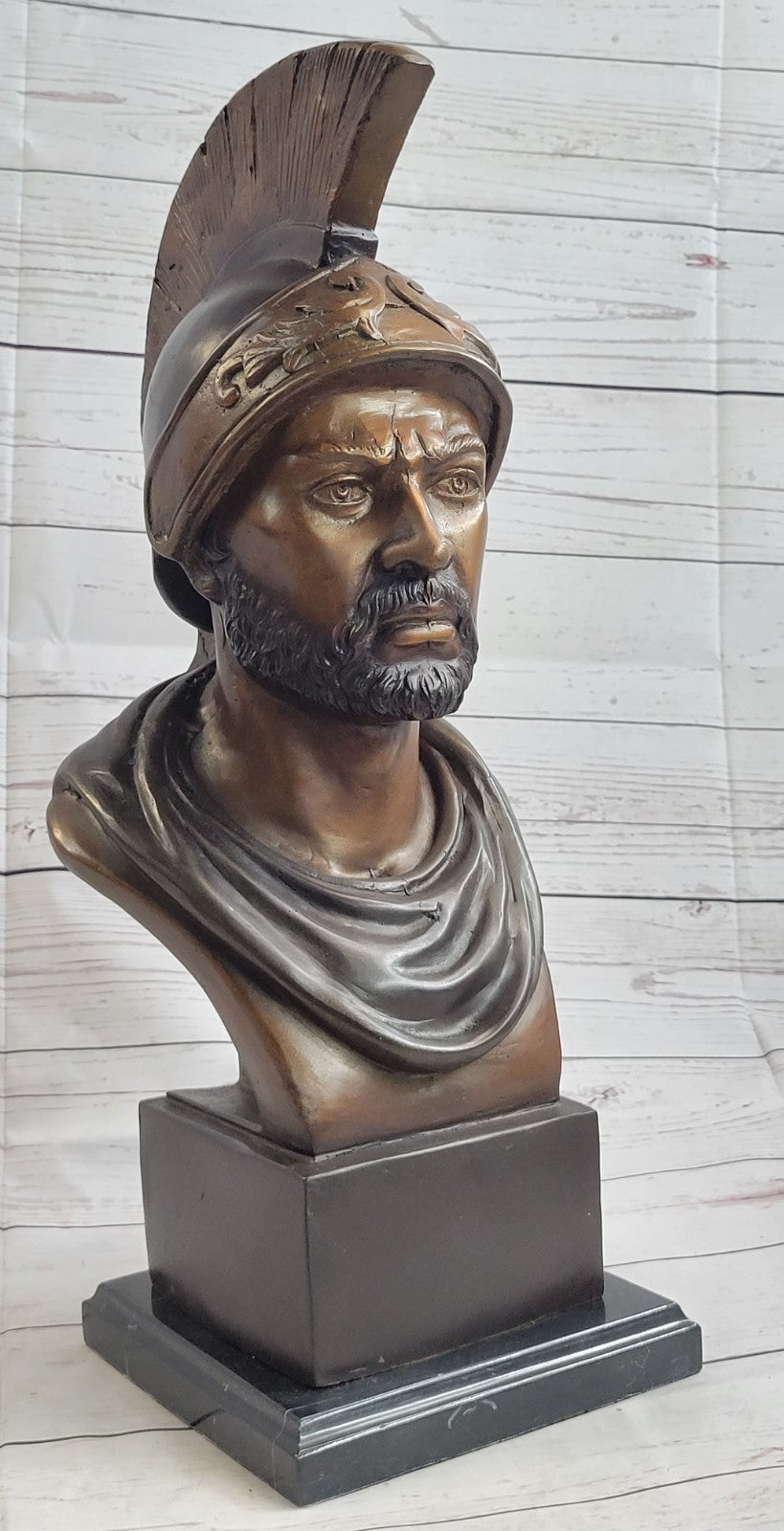 Detailed Handcrafted Spartan Roman Soldier Warrior Bronze Stature Verdi Gift