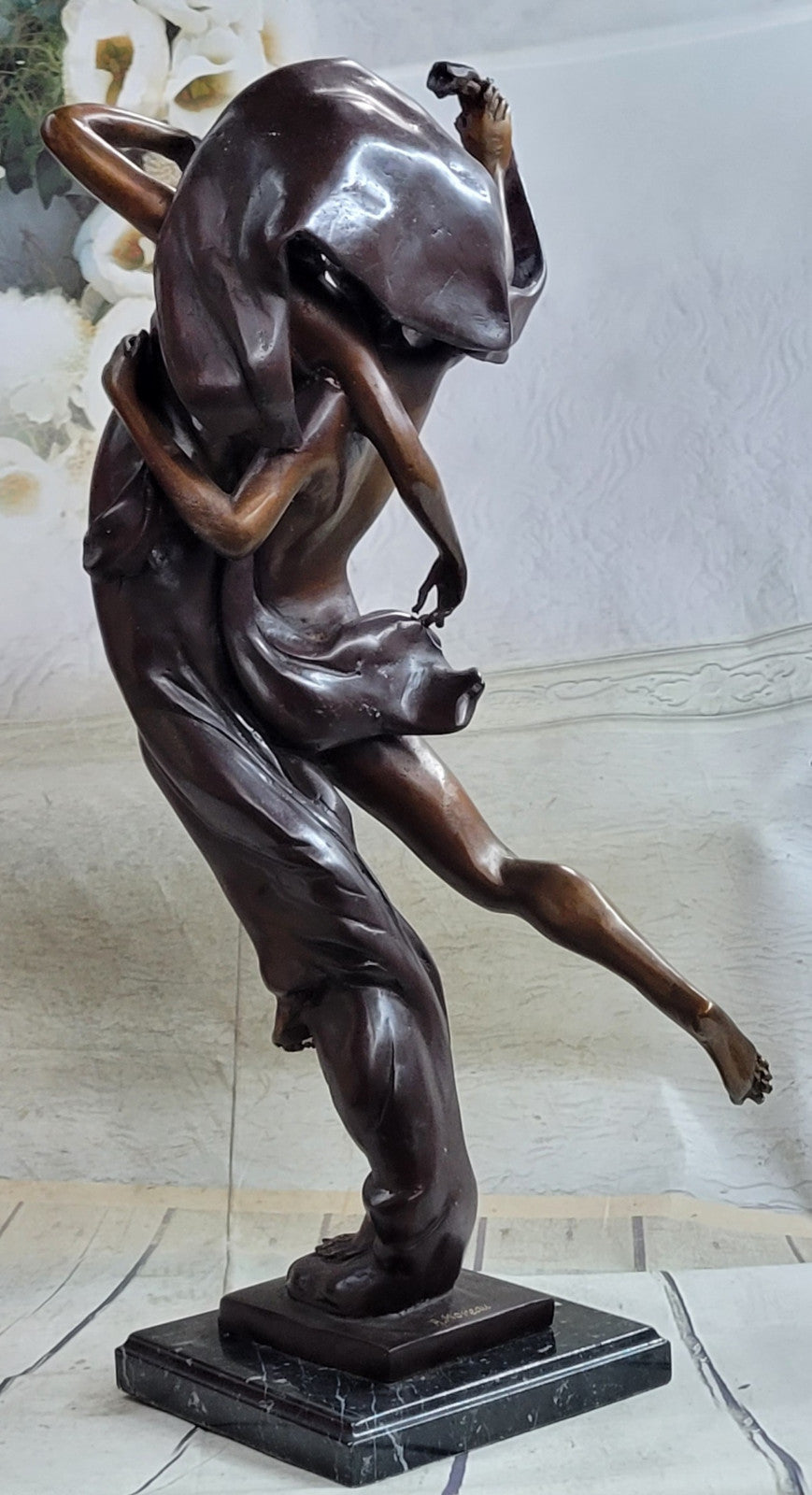 Dancing Couple Handcrafted Marble Art Bronze Sculpture Statue Figurine Figure Sale