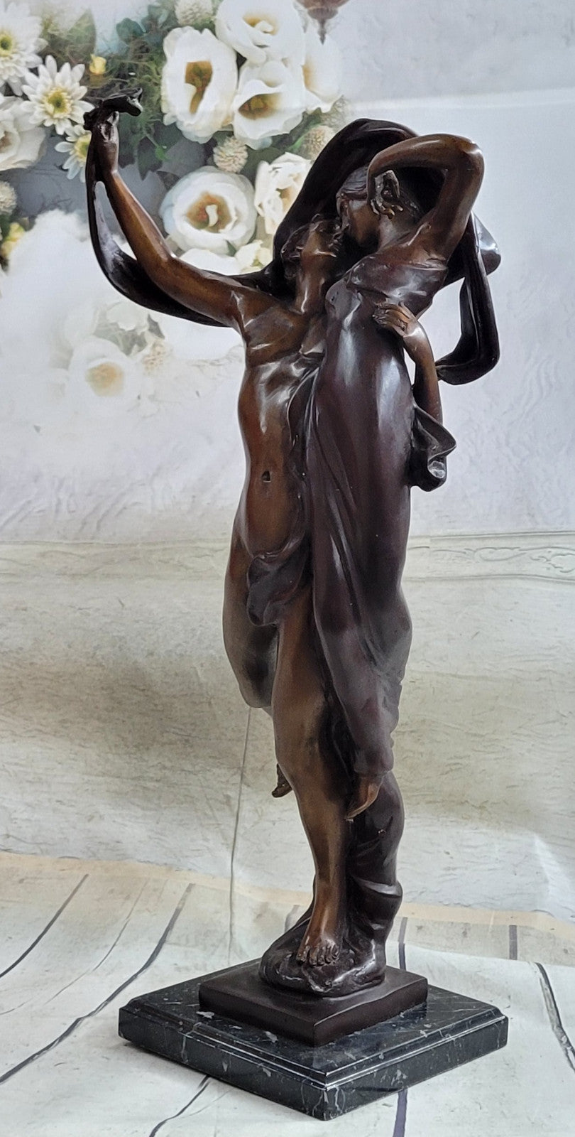 Dancing Couple Handcrafted Marble Art Bronze Sculpture Statue Figurine Figure Sale