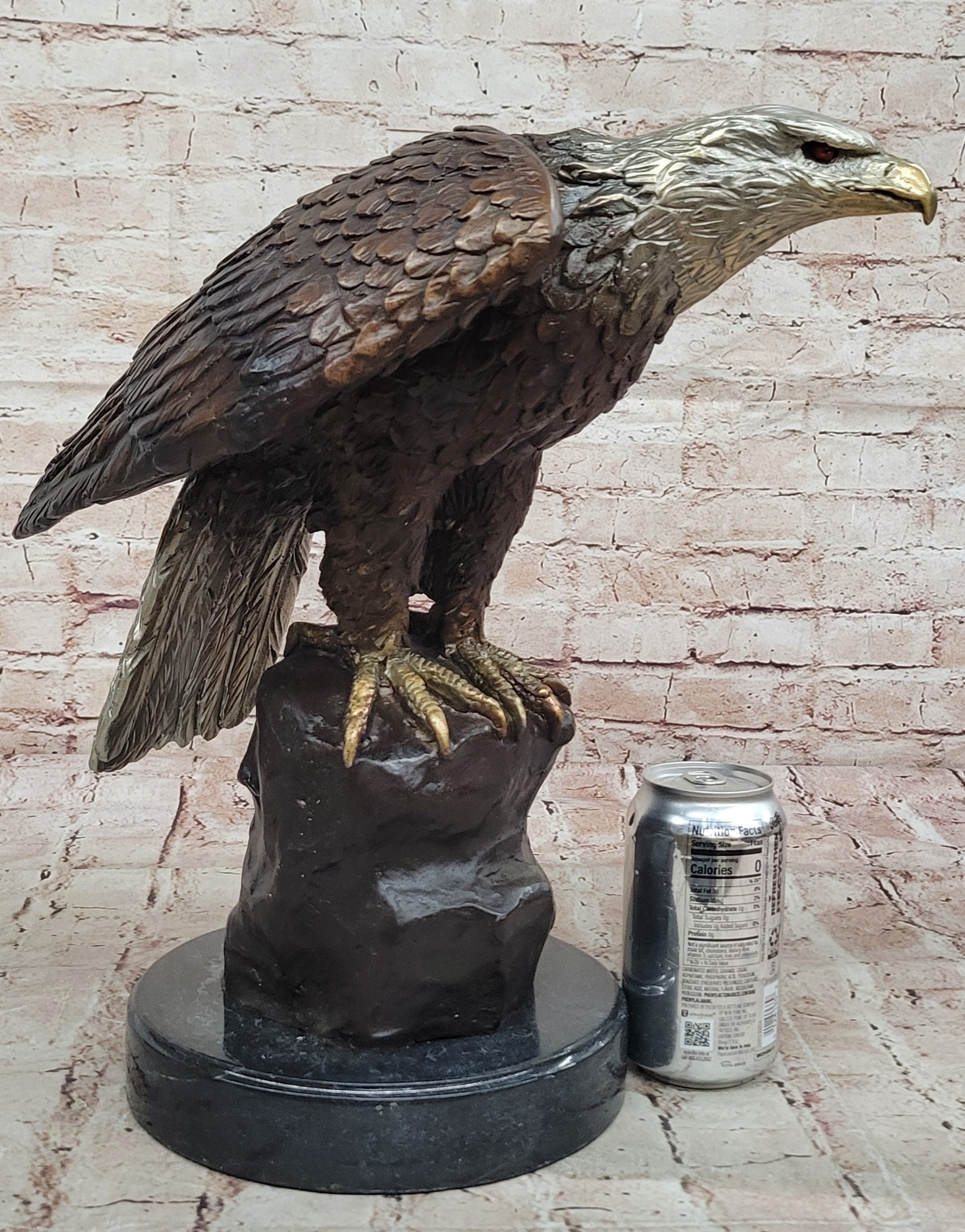 Art Deco Home Cabin Decor American Bald Eagle Multiple Color Patina Bronze SALE