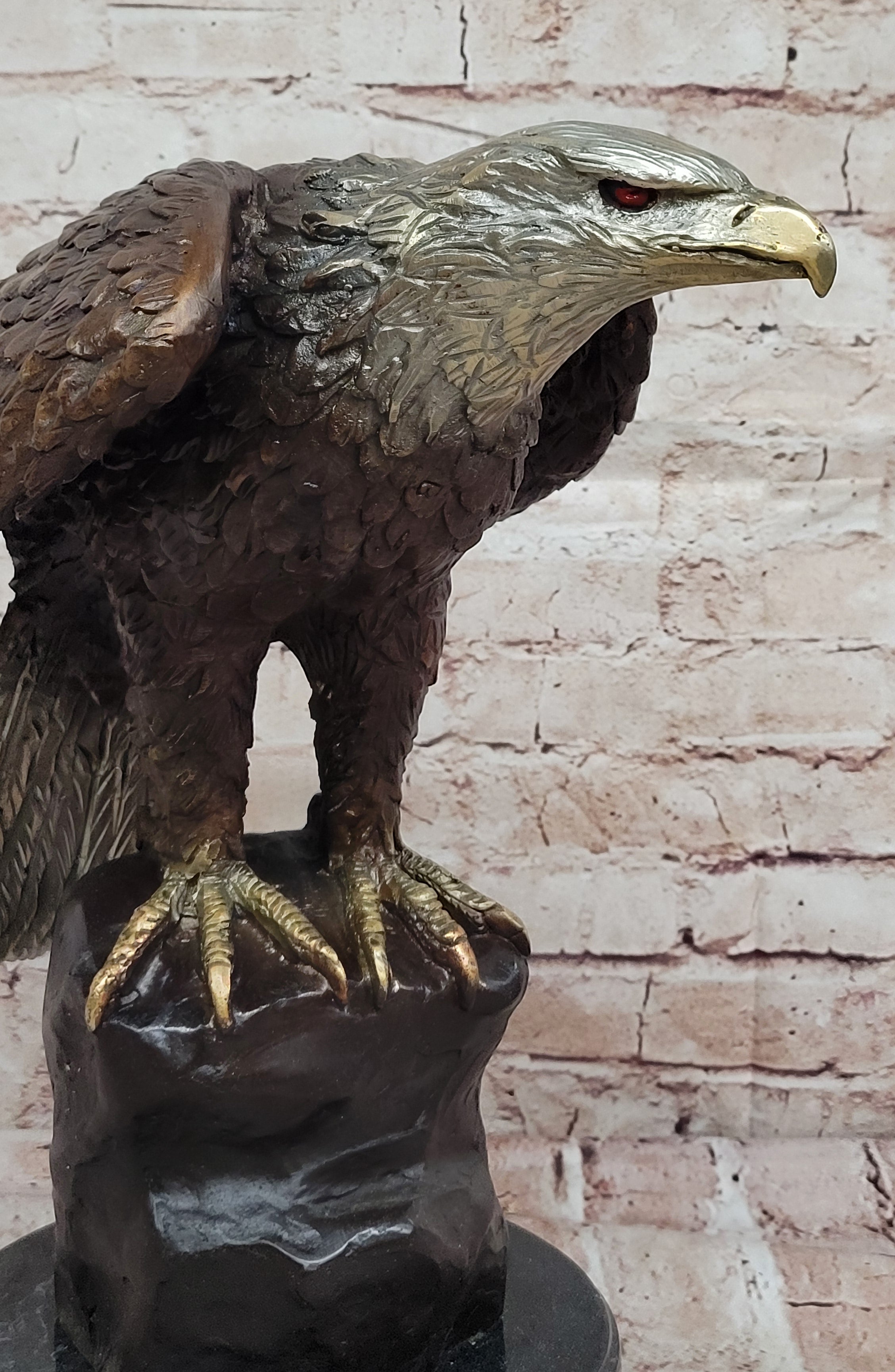 Art Deco Home Cabin Decor American Bald Eagle Multiple Color Patina Bronze SALE