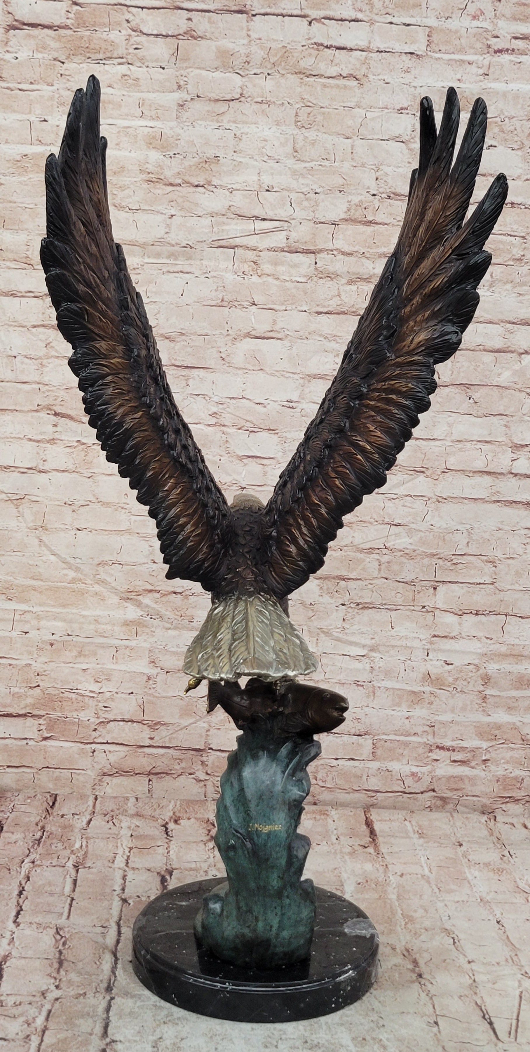 Impressive Large American Eagle Bird Freedom Head Heavy Figurine Sculpture SALE