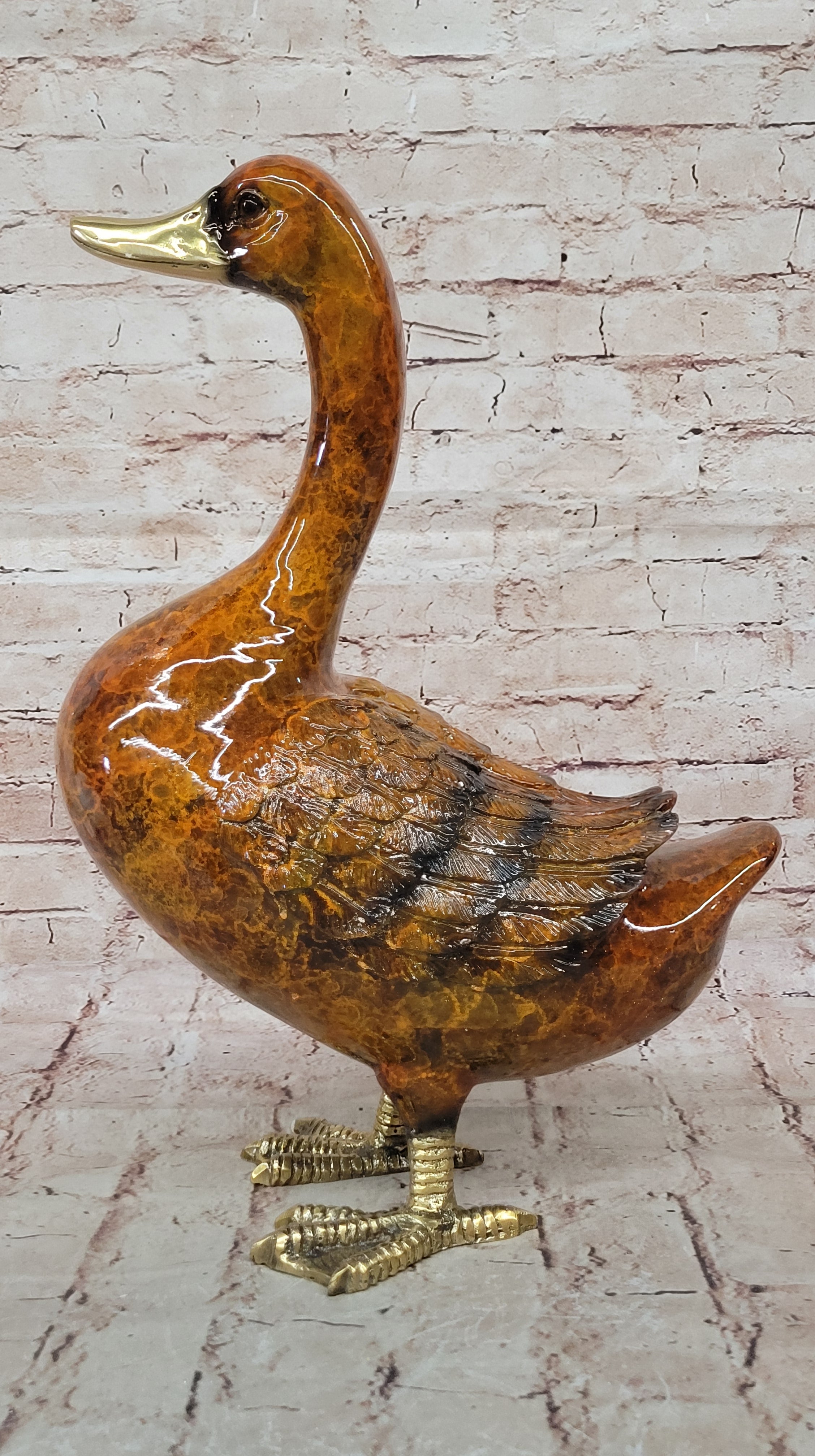 Vintage Vienna Austrian Large Cold-Painted Real 100% Bronze Duck Sculpture Sale