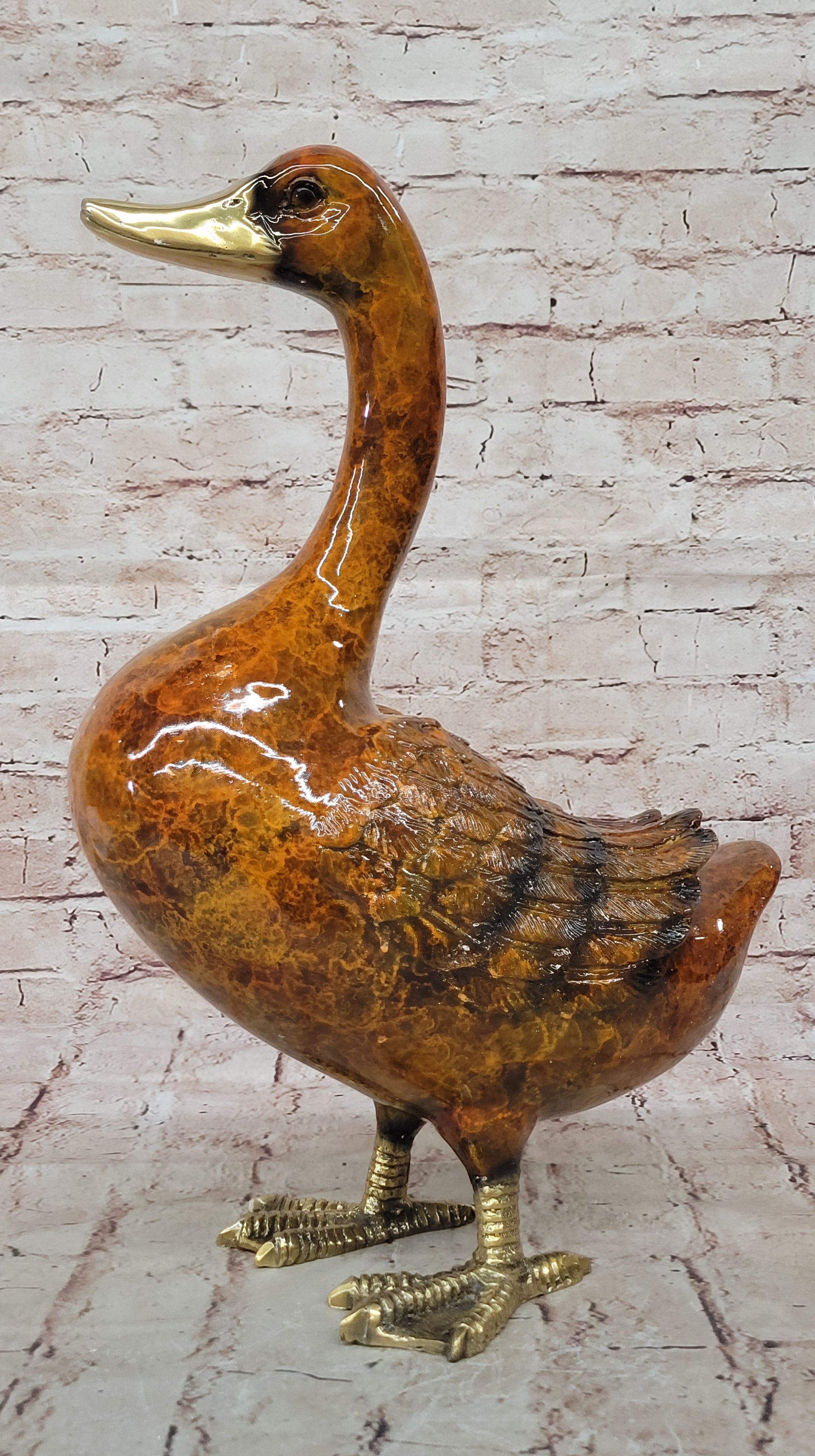 Vintage Vienna Austrian Large Cold-Painted Real 100% Bronze Duck Sculpture Sale