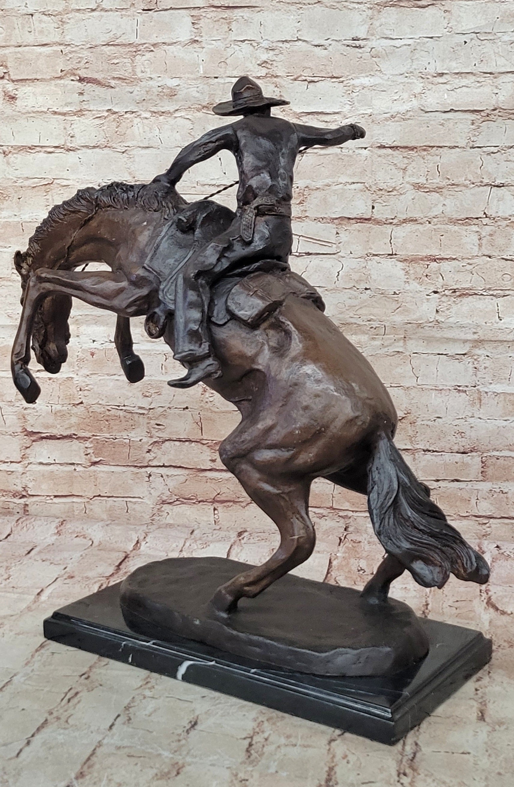 Bronze Sculpture White House Oval Office Bronco Buster by Remington Hot Cast Art