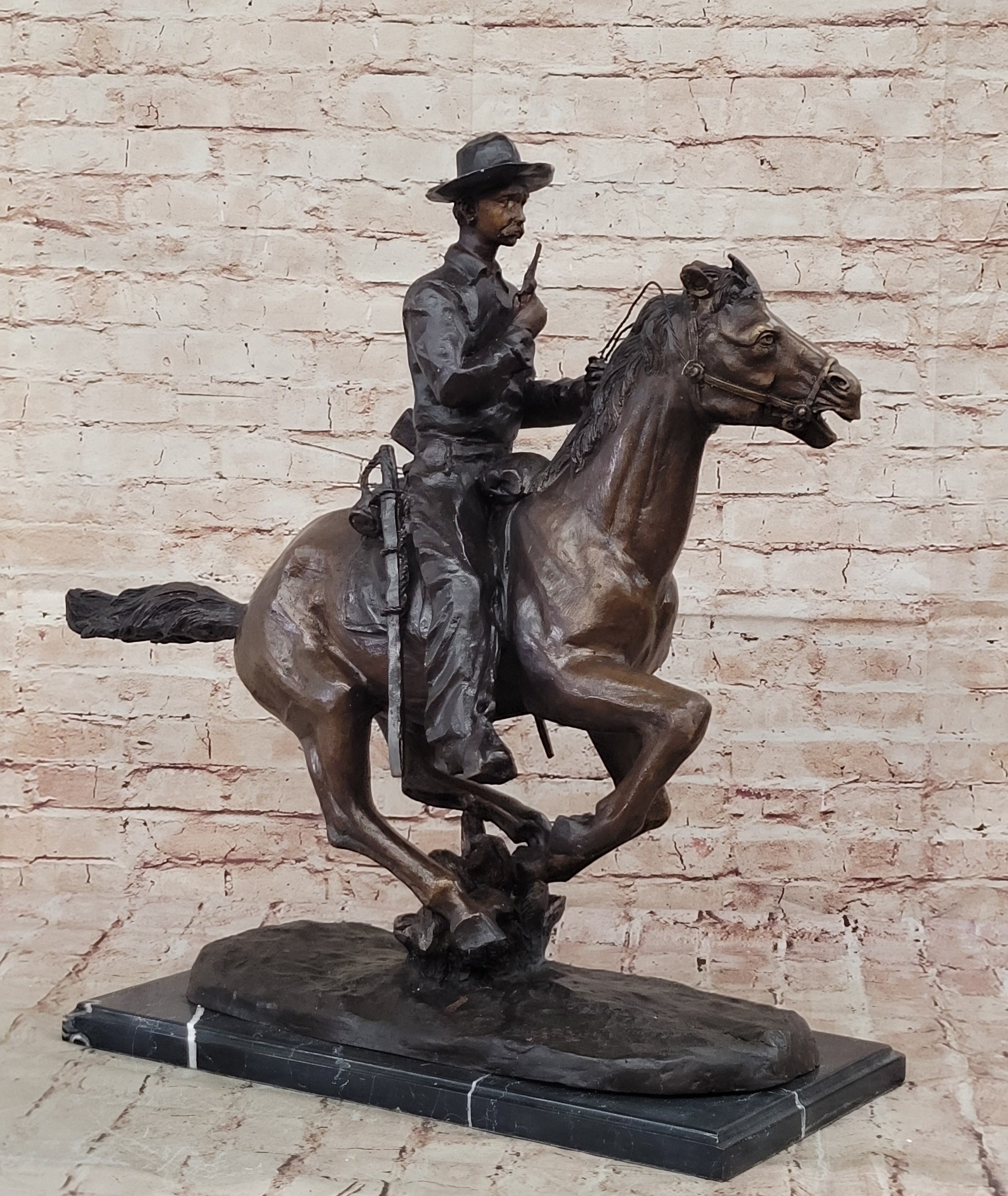 "TROOPER OF THE PLAINS" Bronze Reproduction Cavalry Soldier FREDRIC REMINGTON