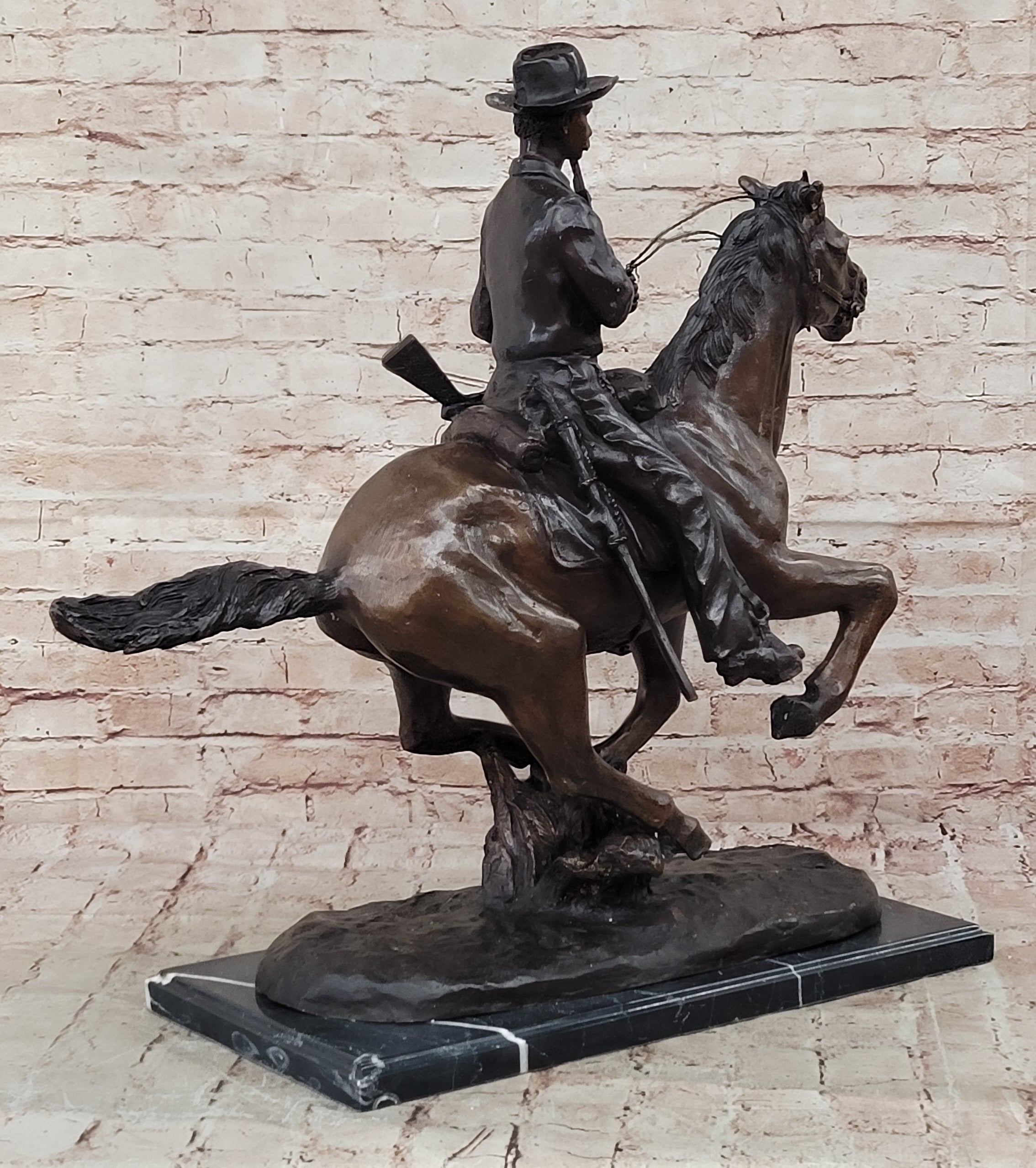 "TROOPER OF THE PLAINS" Bronze Reproduction Cavalry Soldier FREDRIC REMINGTON