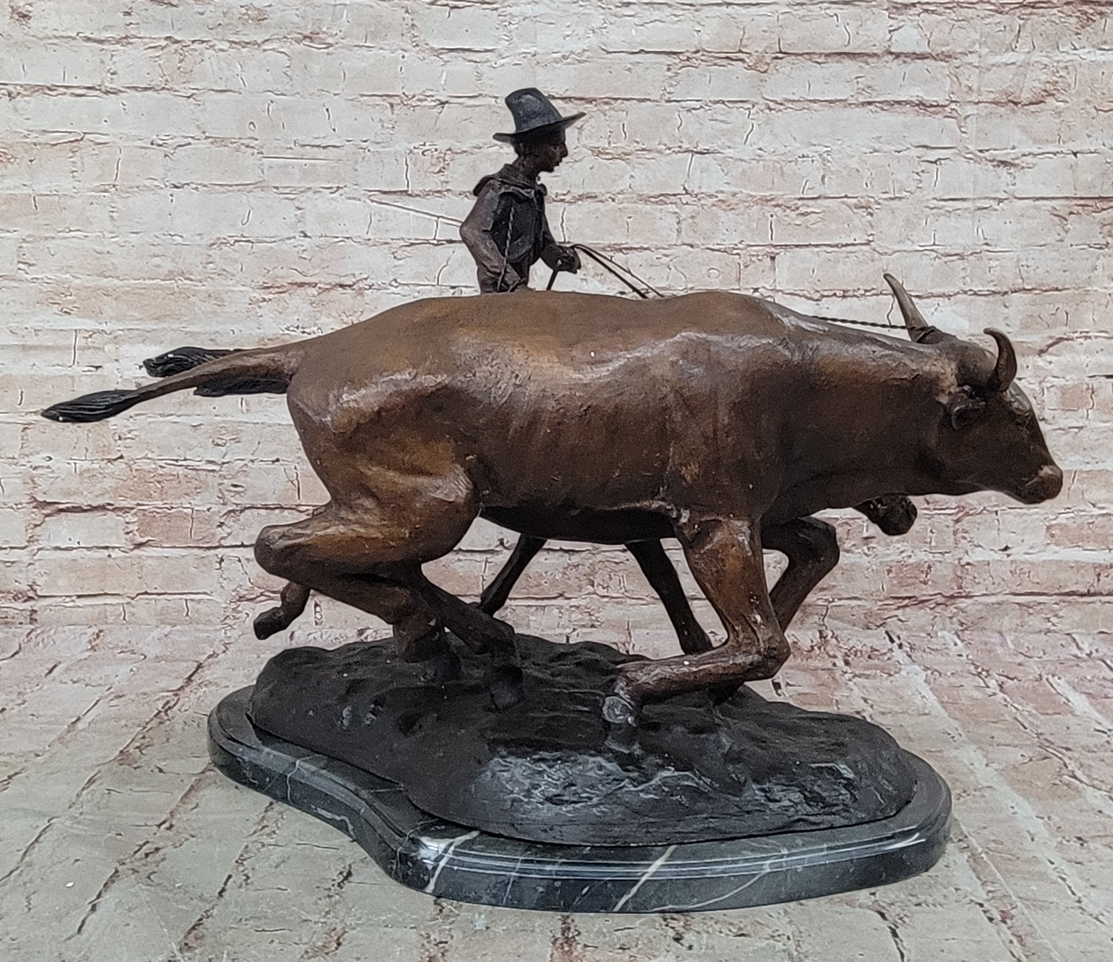 Bolter Bronze Statue Sculpture Figurine By American C.M.Russell Handmade Figurine