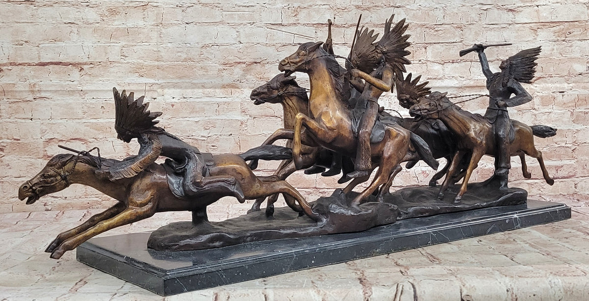 War Party A tribute to Carl Kauba Bronze Sculpture Massive Hot Cast Masterpiece