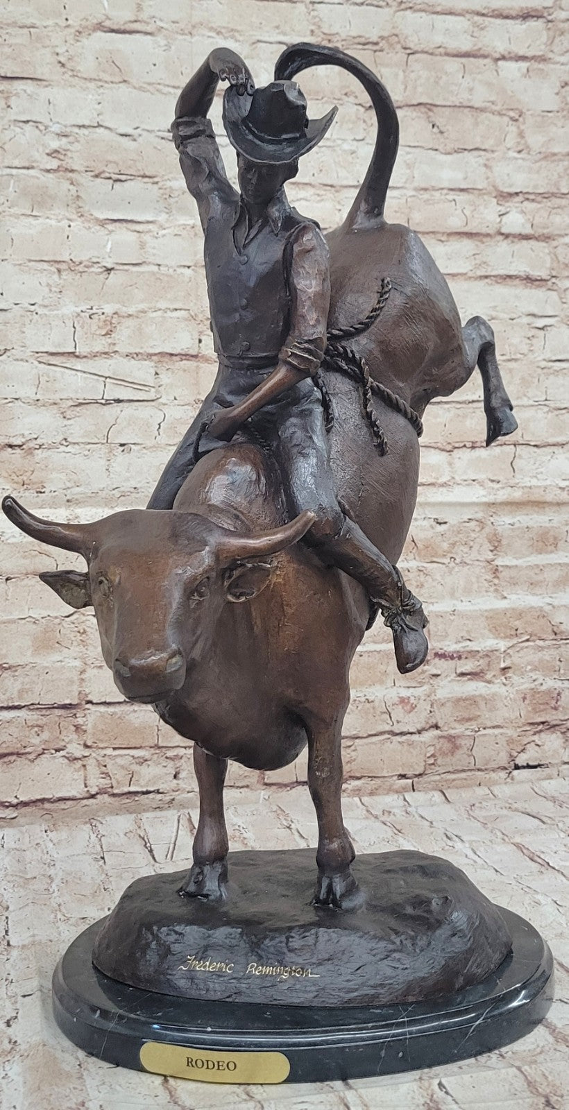 Handcrafted bronze sculpture SALE Art Cowboy West Signed Rodeo Lost wax