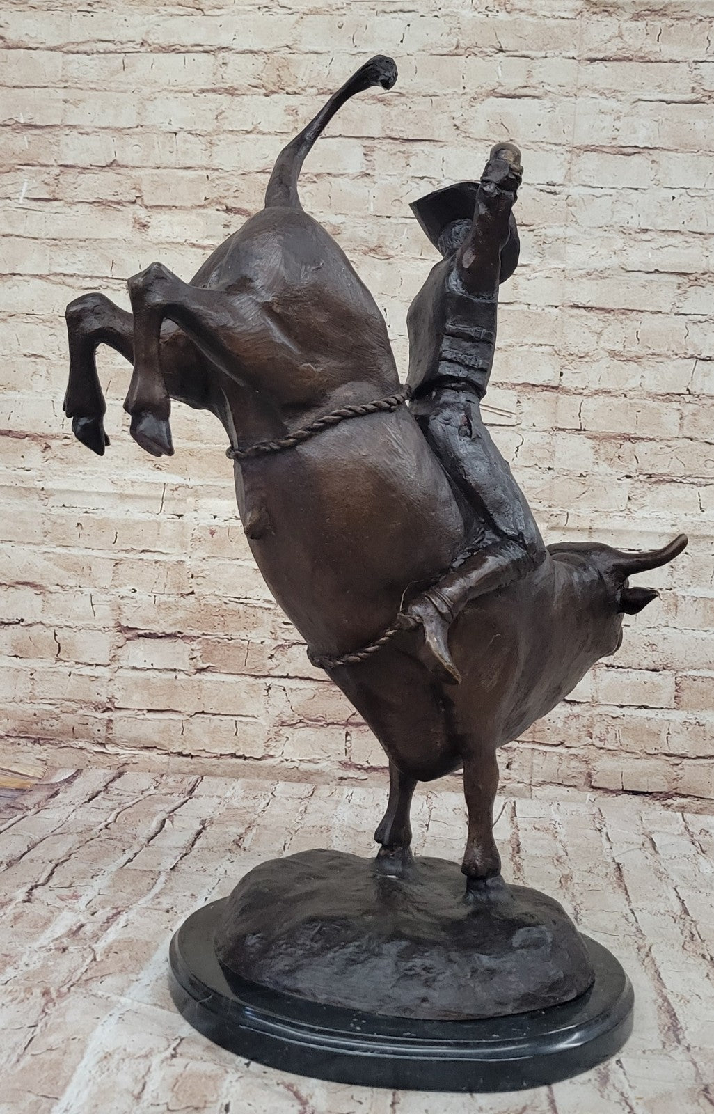 Handcrafted bronze sculpture SALE Art Cowboy West Signed Rodeo Lost wax