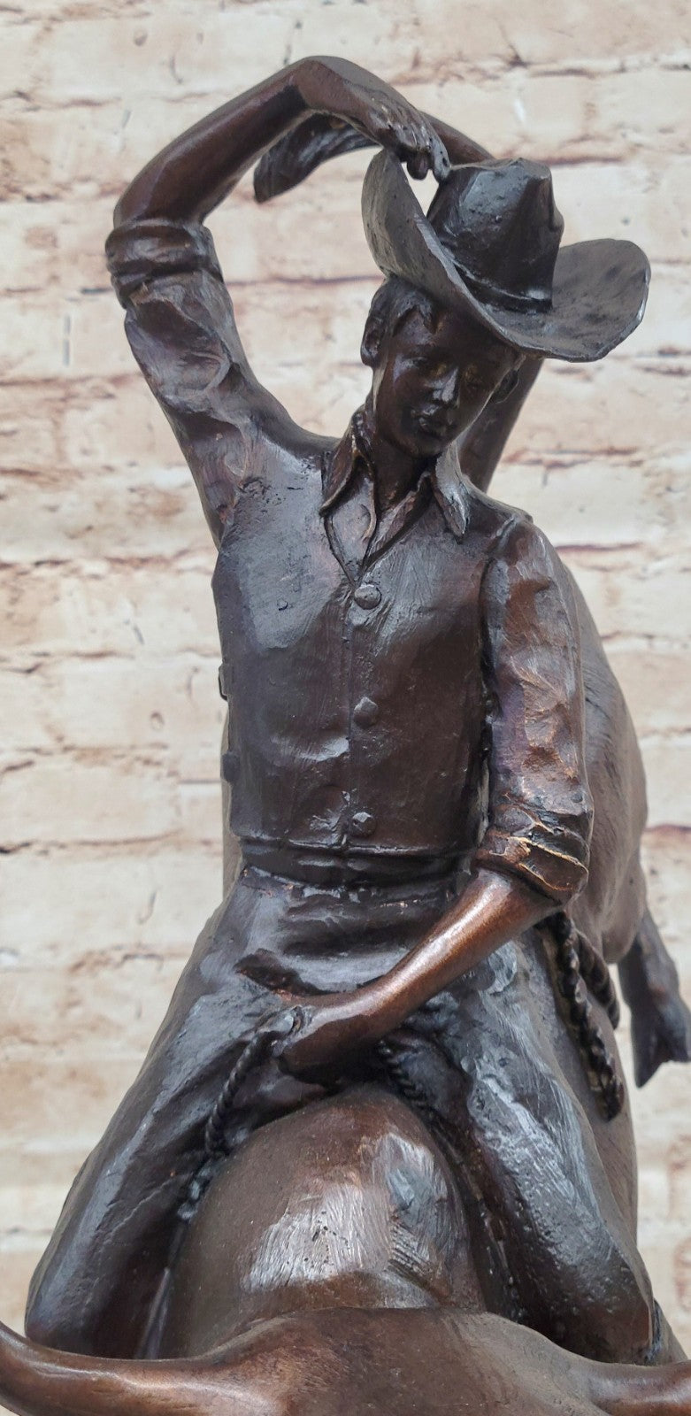 Handcrafted bronze sculpture SALE Art Cowboy West Signed Rodeo Lost wax