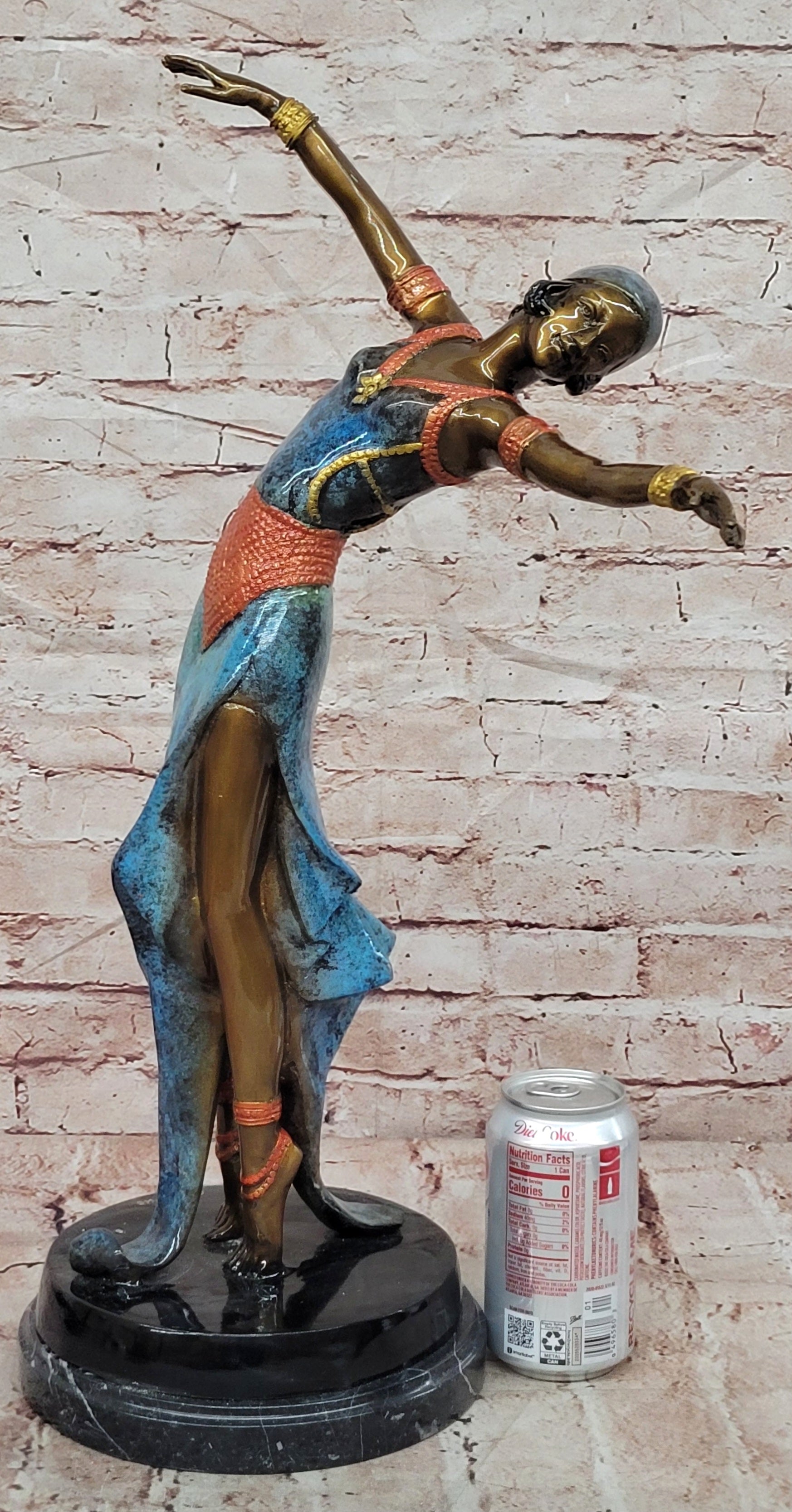 Art Deco Large Ballerina Dancers Bronze Collectible Sculpture Figurine Figure