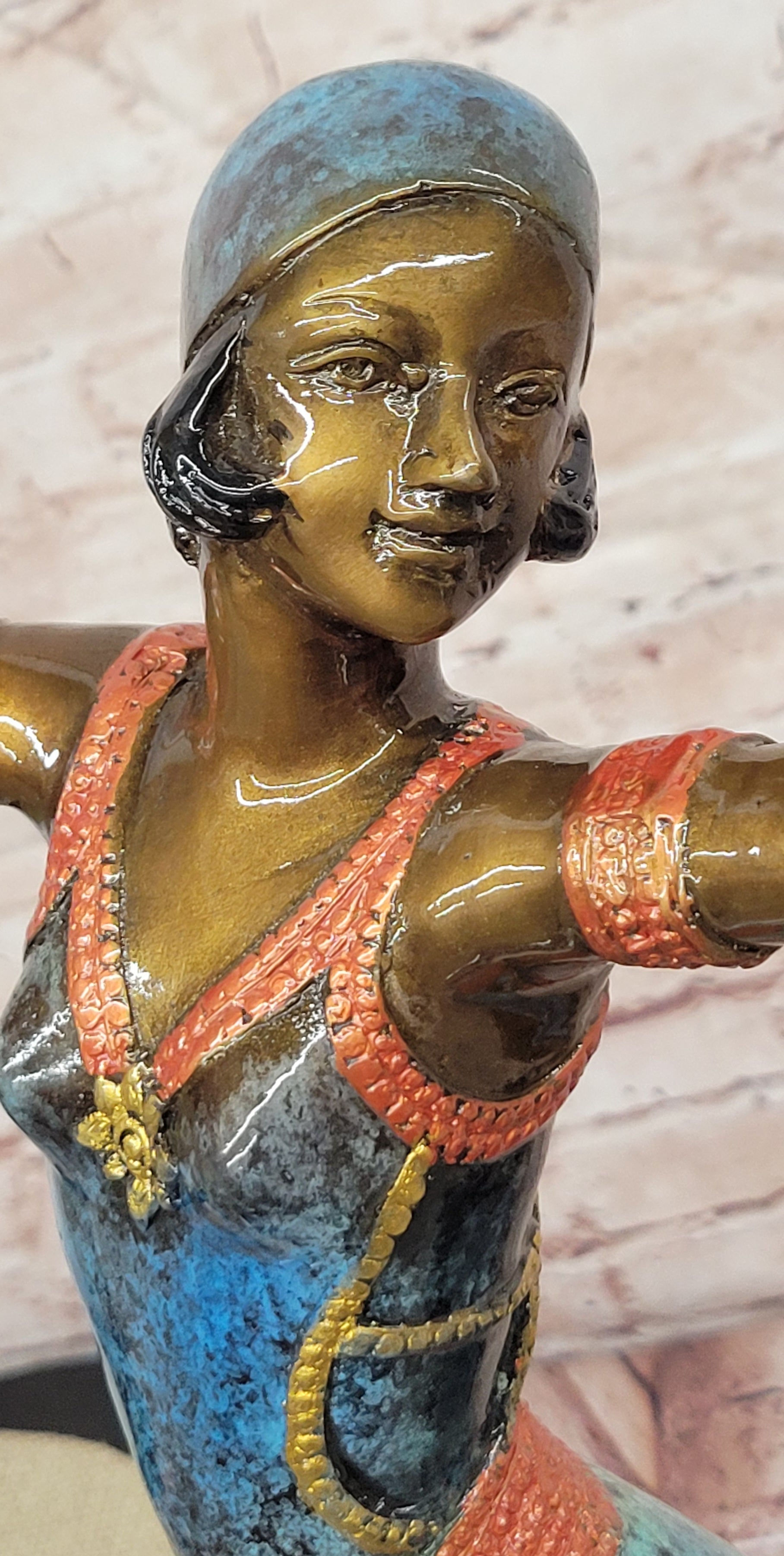 Art Deco Large Ballerina Dancers Bronze Collectible Sculpture Figurine Figure