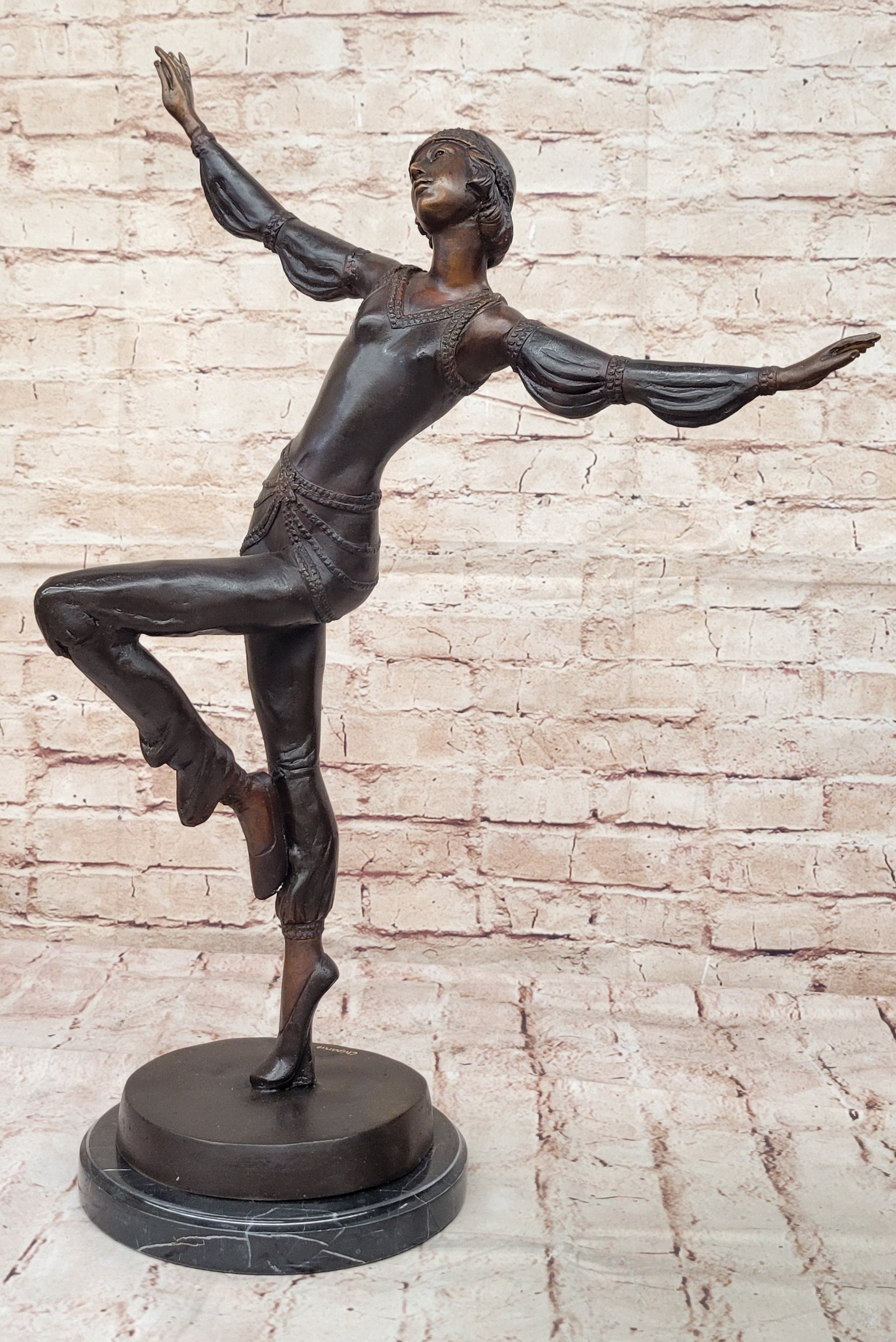 Hot Cast Egyptian Dancer by Romanian Artist Chiparus Bronze Sculpture Statue Sale