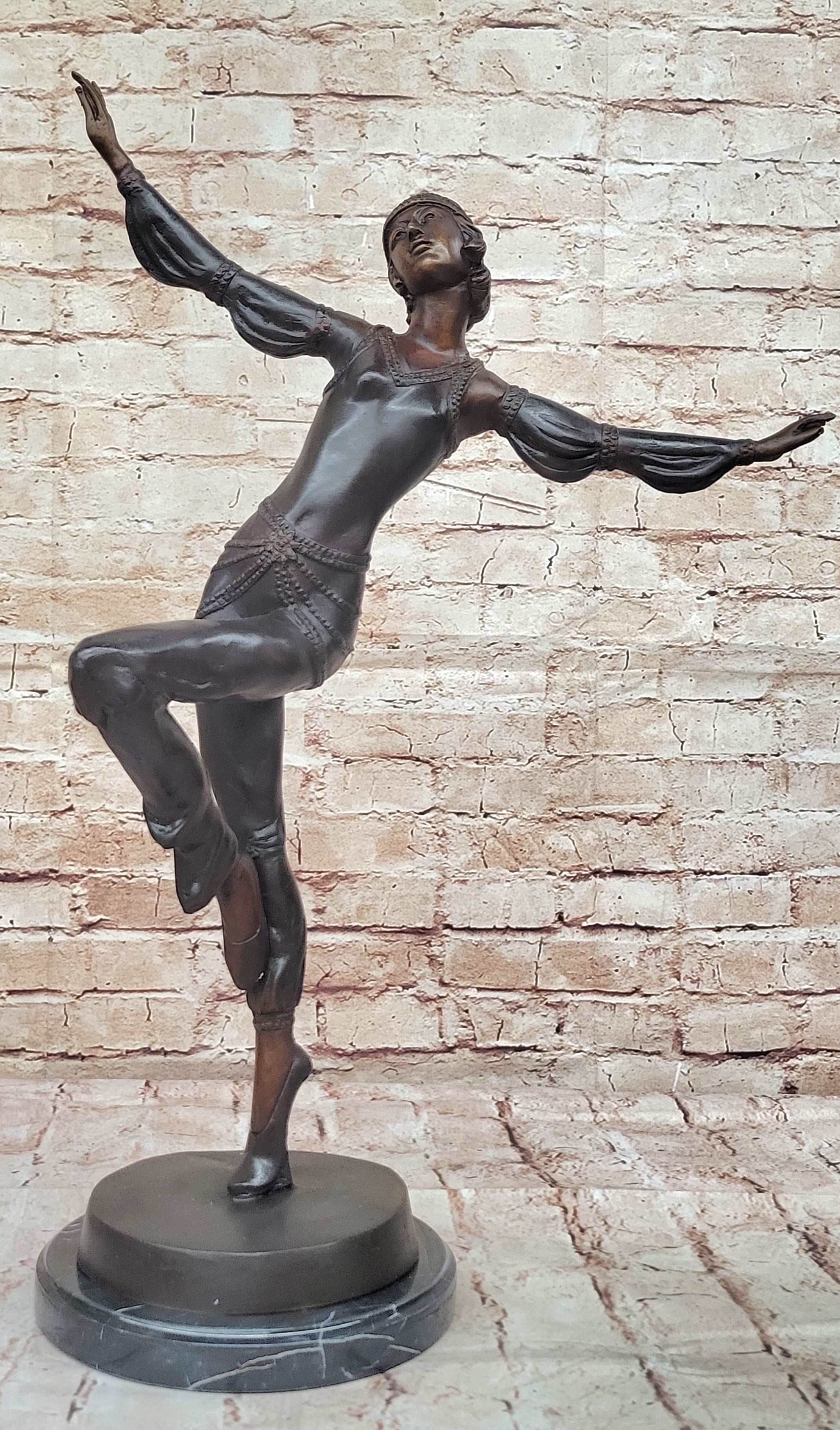 Hot Cast Egyptian Dancer by Romanian Artist Chiparus Bronze Sculpture Statue Sale
