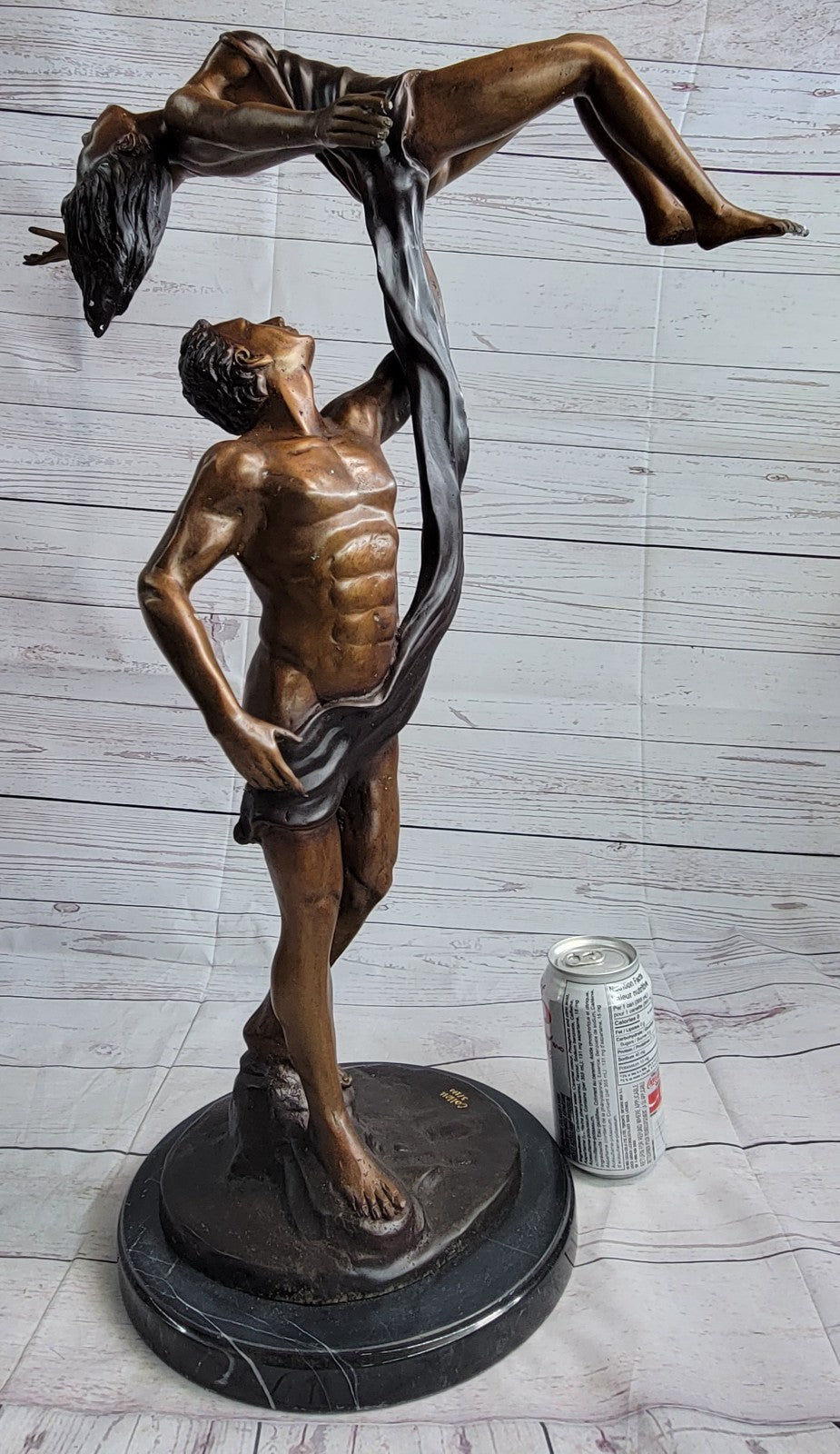 Handcrafted bronze sculpture SALE Ballerina Dancer Poised Collette Signed DEAL