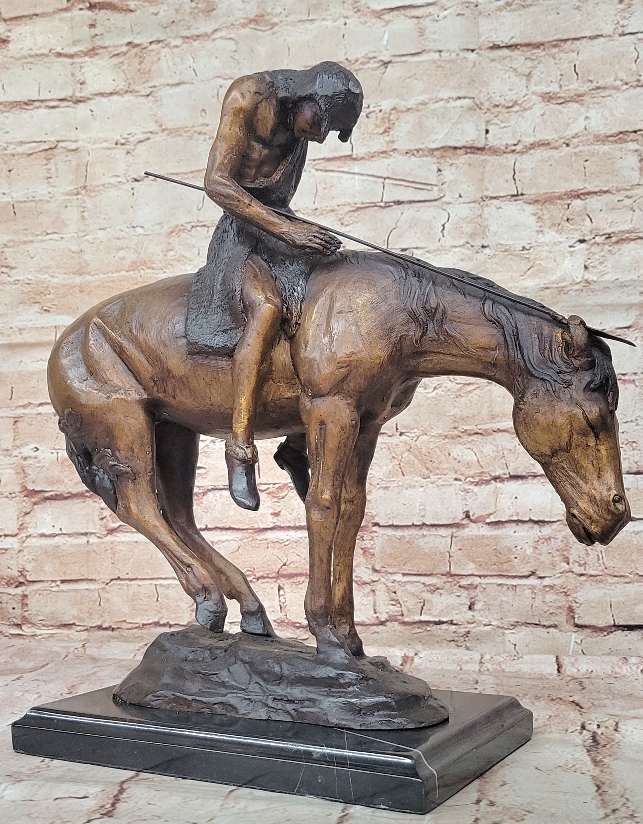 Western Old West Indian Rider Museum Quality Classic Artwork Home Office Decorat