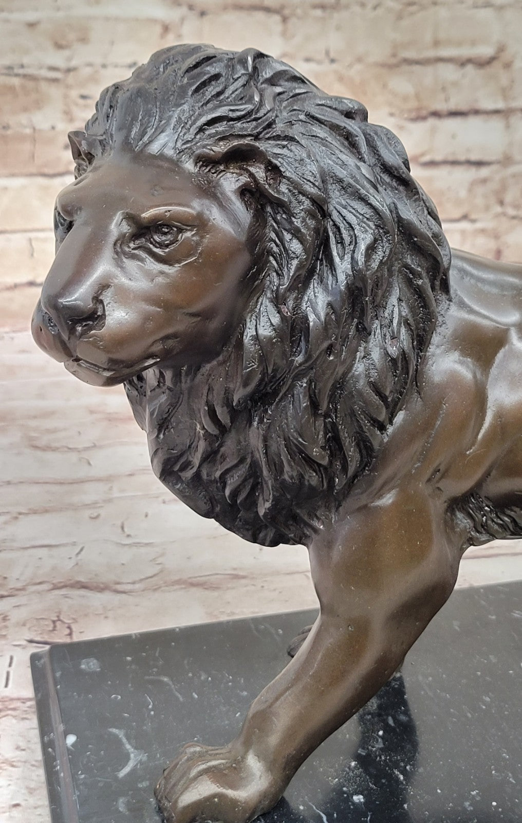 Lion Leo African Safari Big Cat Lover Gift Art Sculpture Bronze Marble Statue