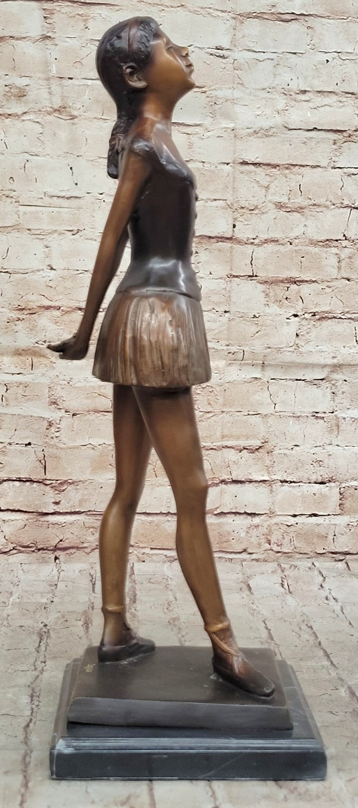 Bronze Sculpture 20.5" Tall Classic Famous Ballerina by Degas Hot Cast Figurine