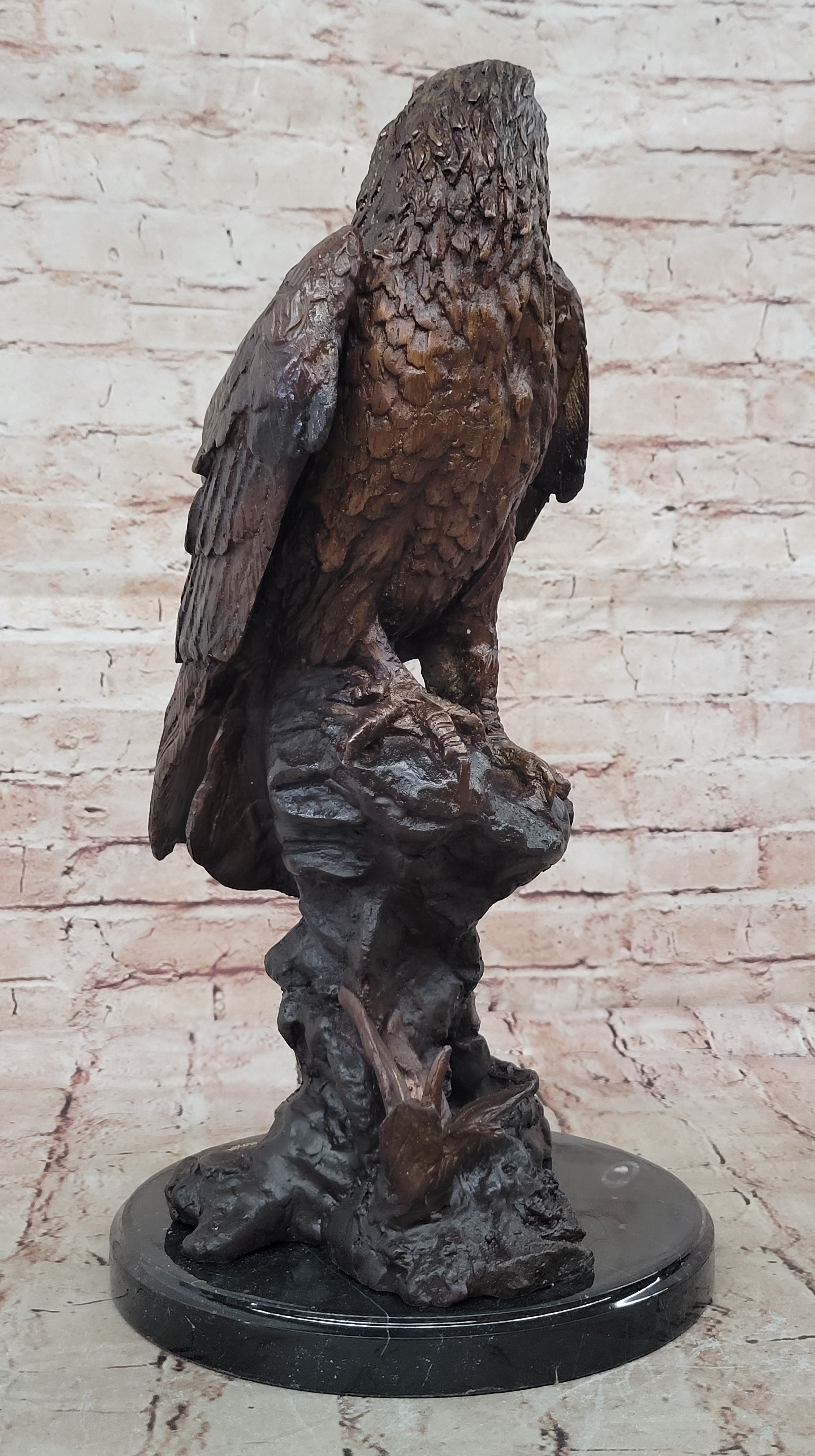 European Design Finery Eagle Flight Quality Lost Wax Bronze Statue Hand Made Art