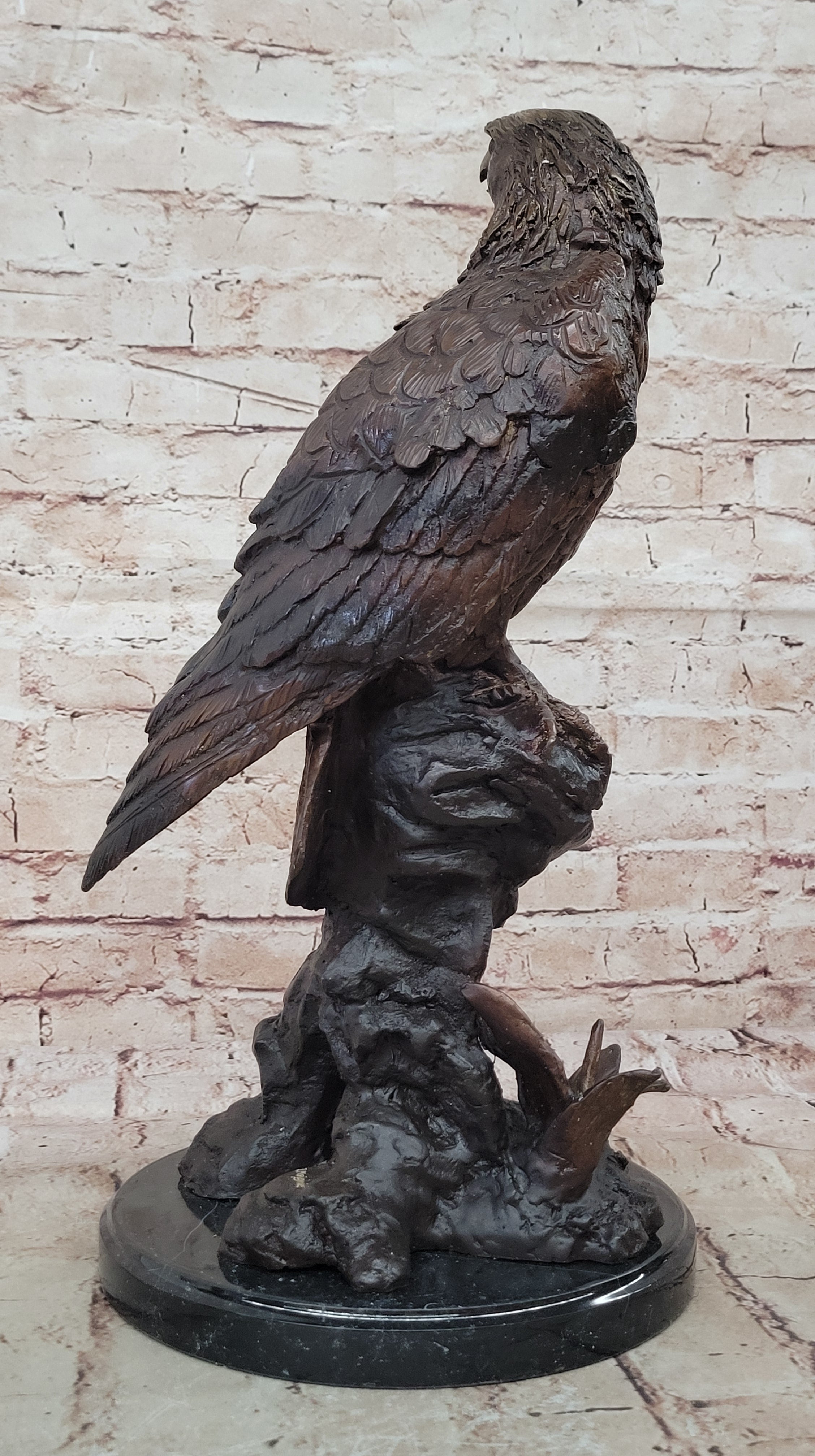 European Design Finery Eagle Flight Quality Lost Wax Bronze Statue Hand Made Art