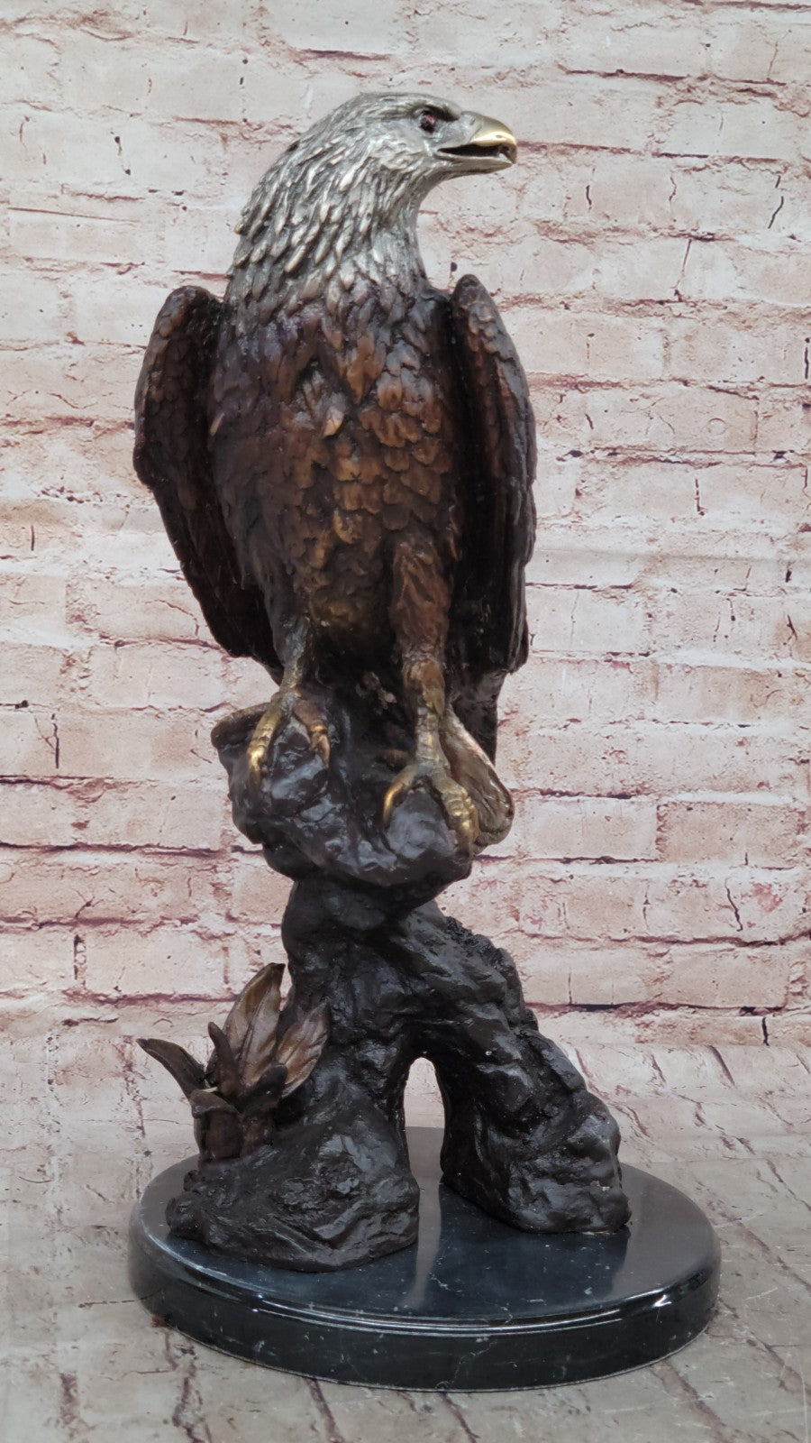 VINTAGE BRONZE EAGLE STATUE SCULPTURE BY JULES MOIGNIEZ SIGNED HOT CAST STATUE