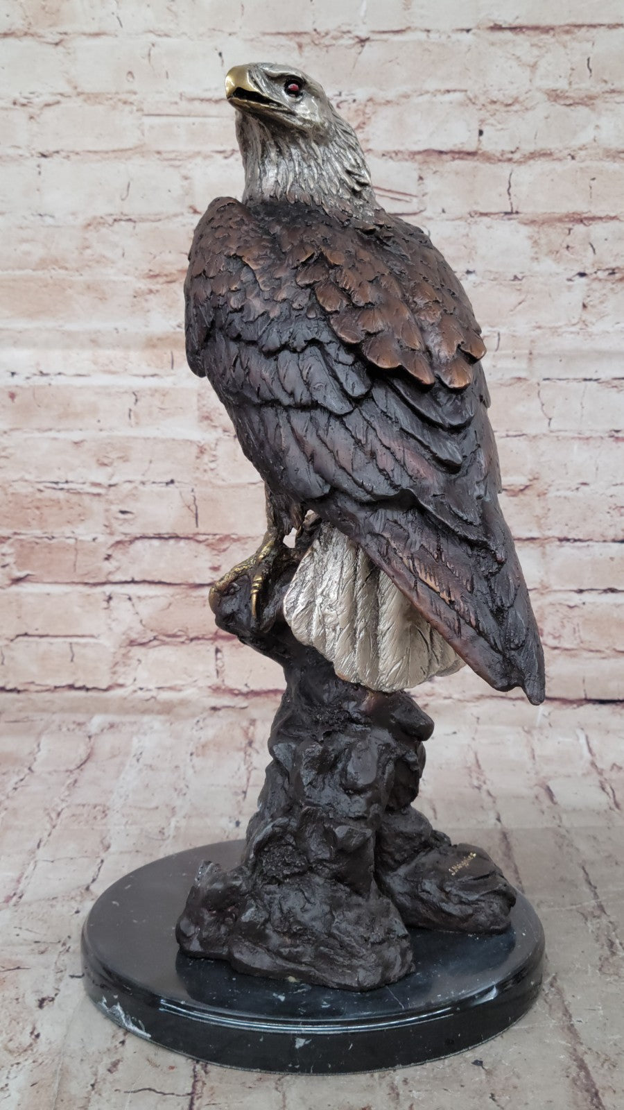 VINTAGE BRONZE EAGLE STATUE SCULPTURE BY JULES MOIGNIEZ SIGNED HOT CAST STATUE